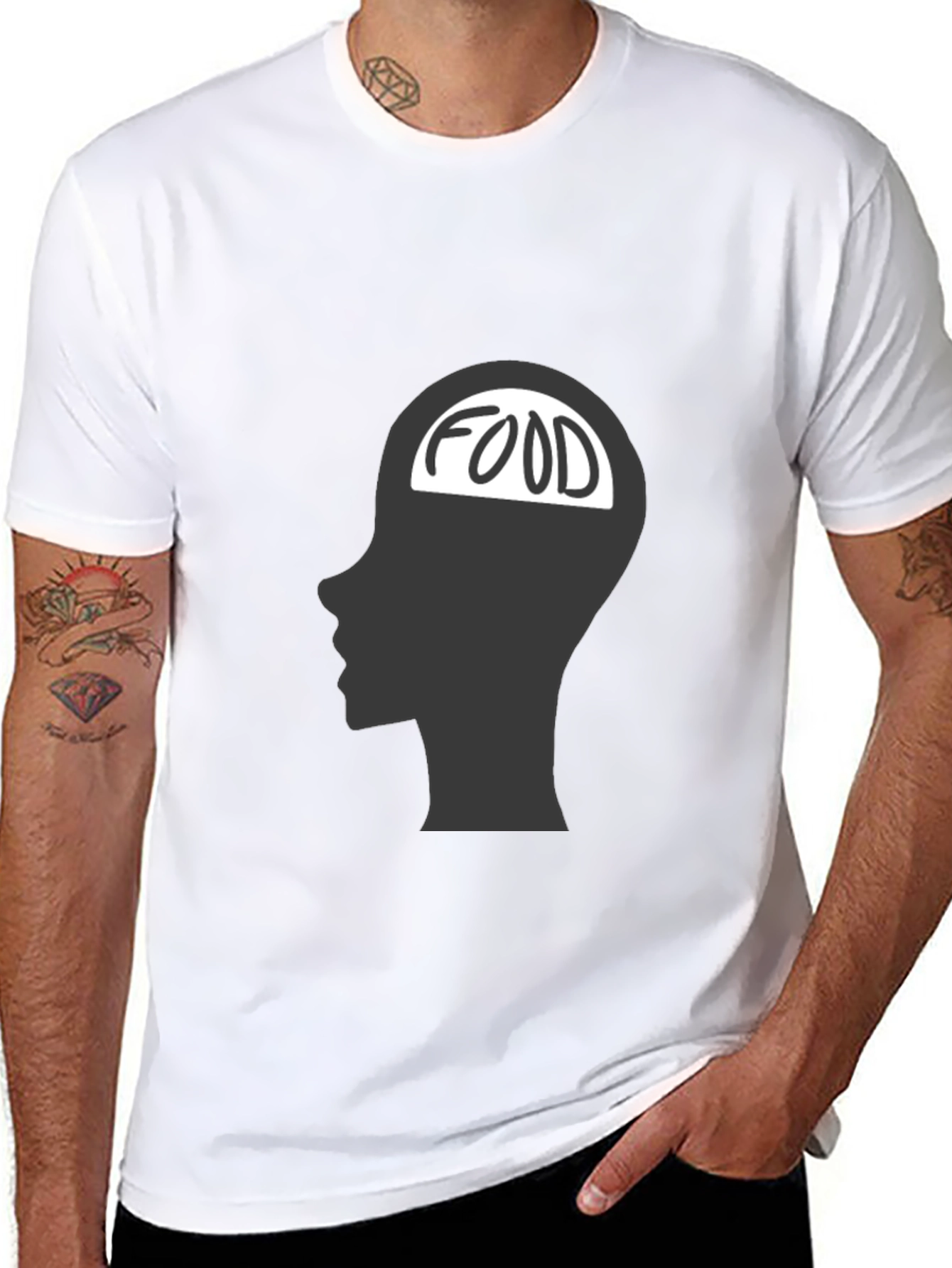 Black Food on the Brain T-Shirt view 8