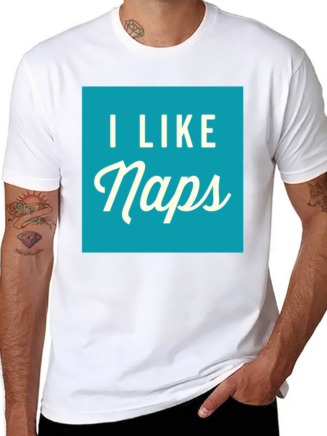 Black I Like Naps Graphic Tee - Comfortable Black T-Shirt view 8