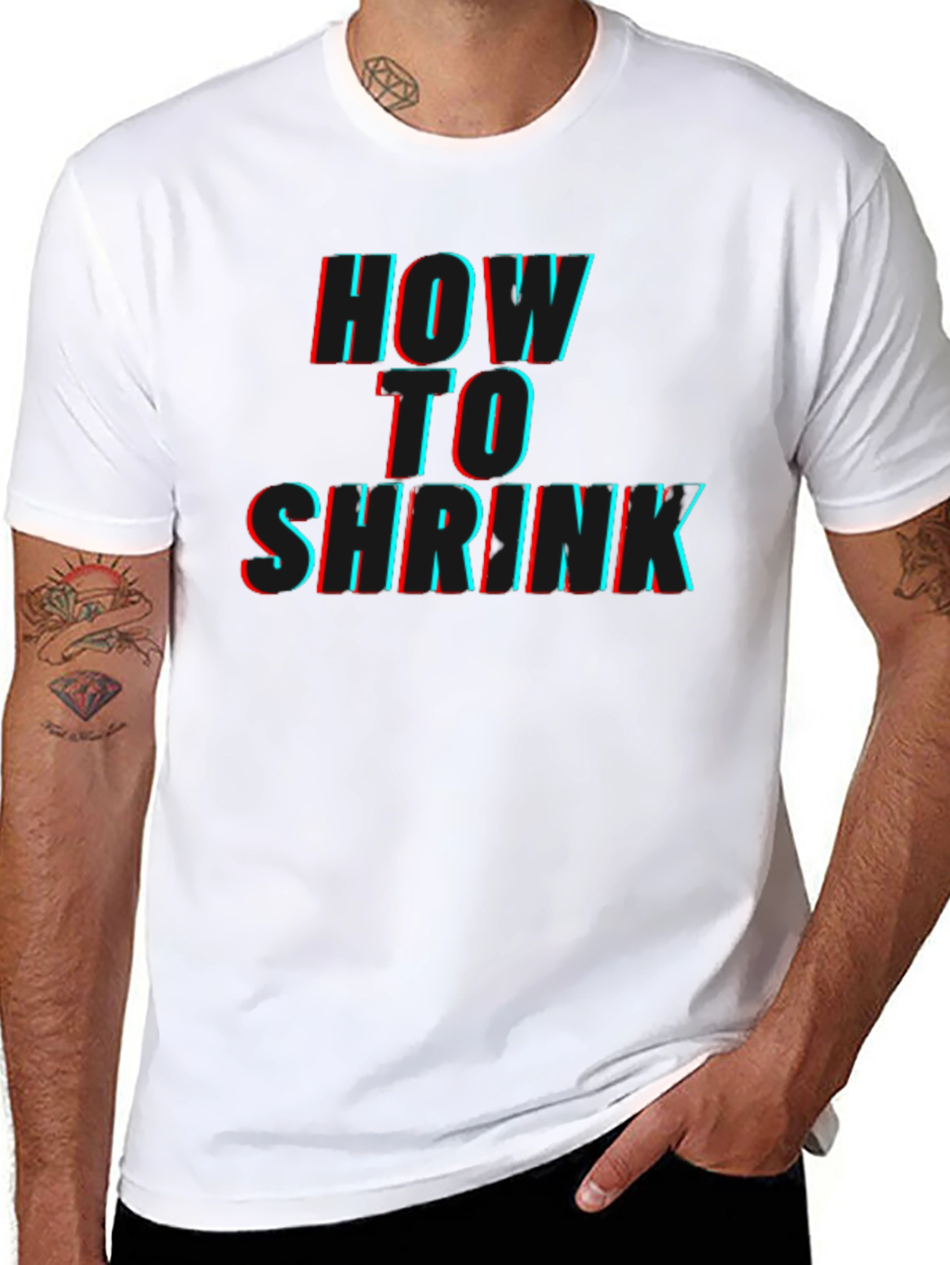 Black How to Shrink Graphic T-Shirt view 8