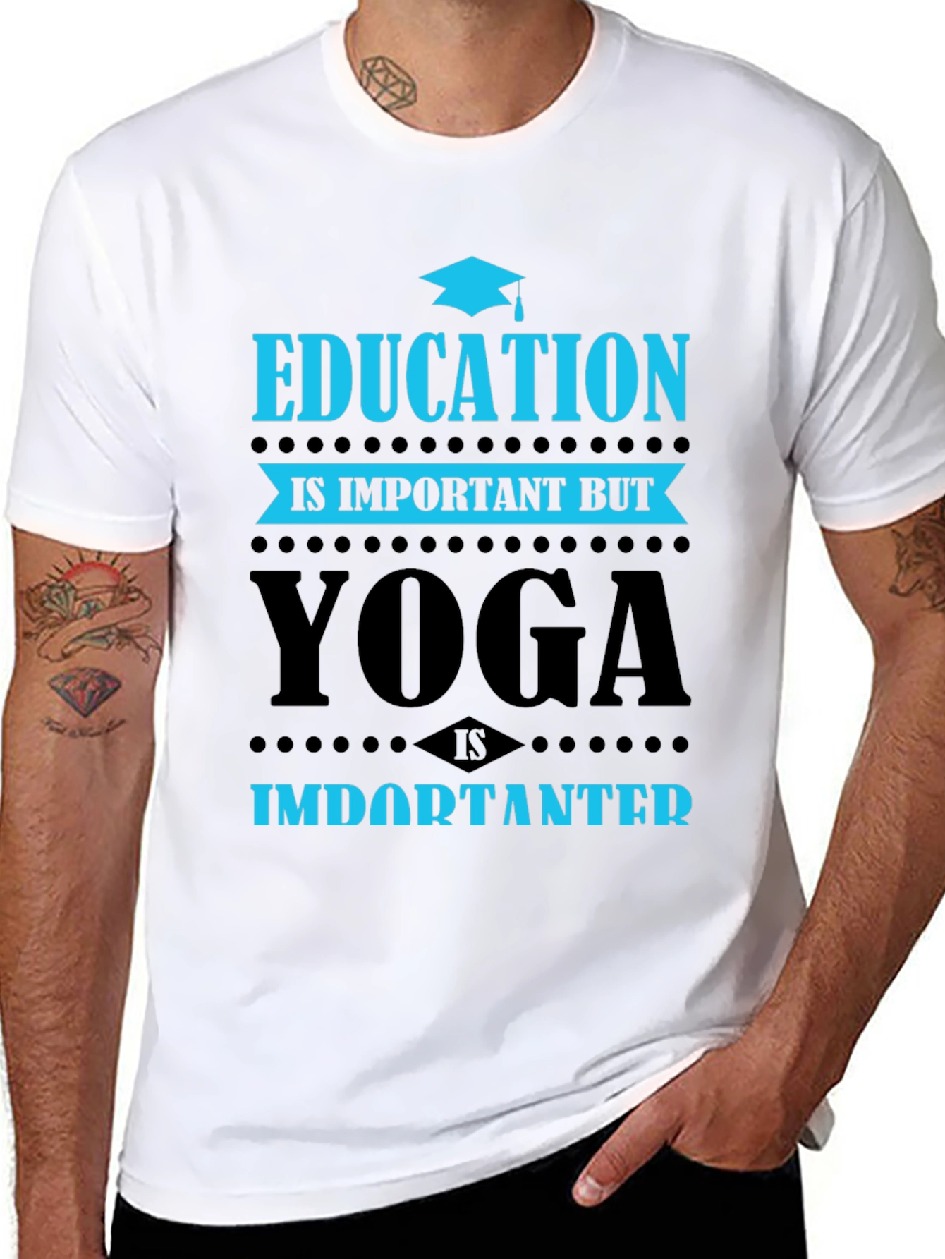 Black Yoga Is Importanter T-Shirt view 8