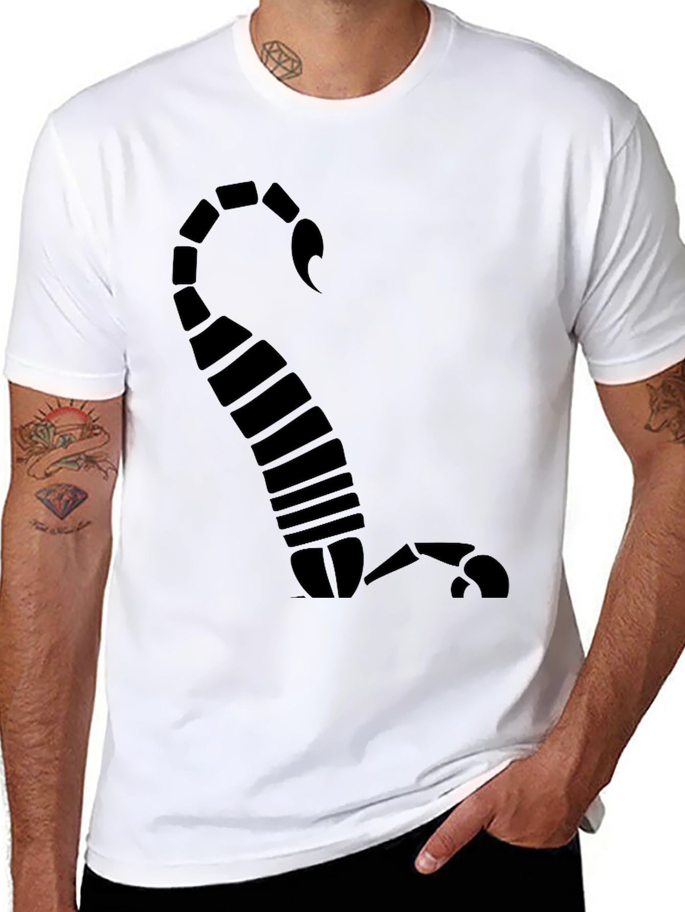 Black Black Scorpion Graphic Tee - Bold Style view 8