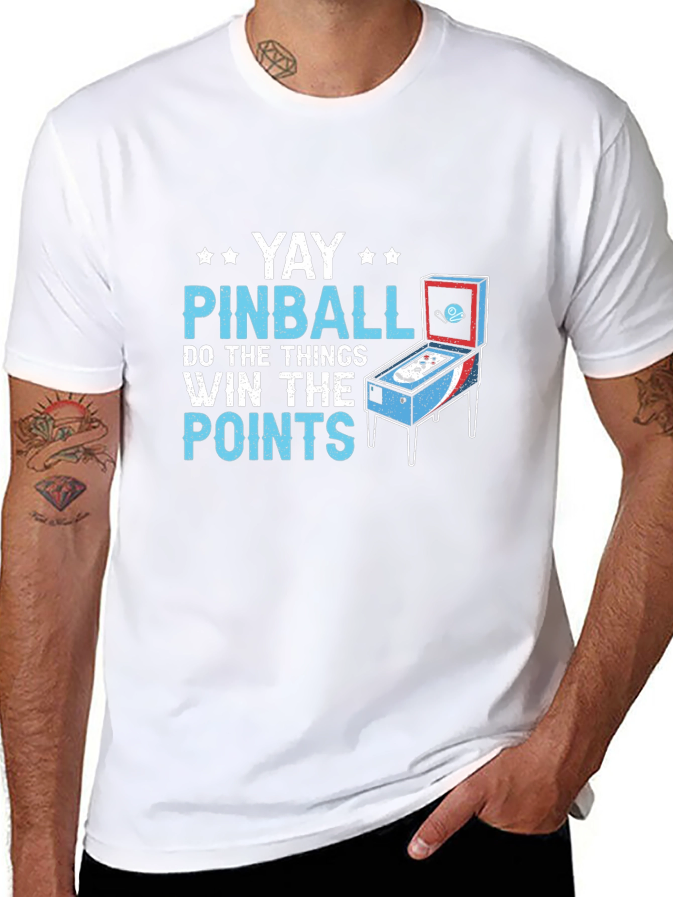 Black Yay Pinball Graphic Tee - Do the Things, Win the Points view 8