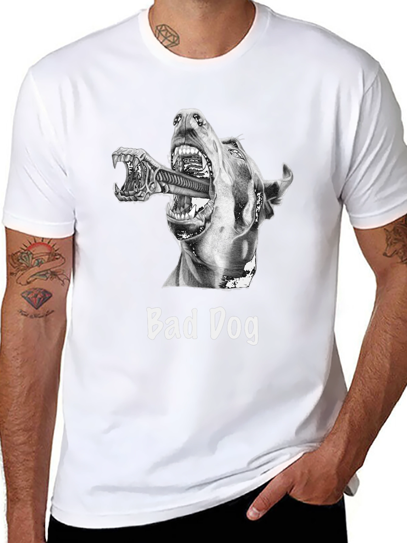 Bad Dog Graphic Tee - Men's Black T-Shirt - 8