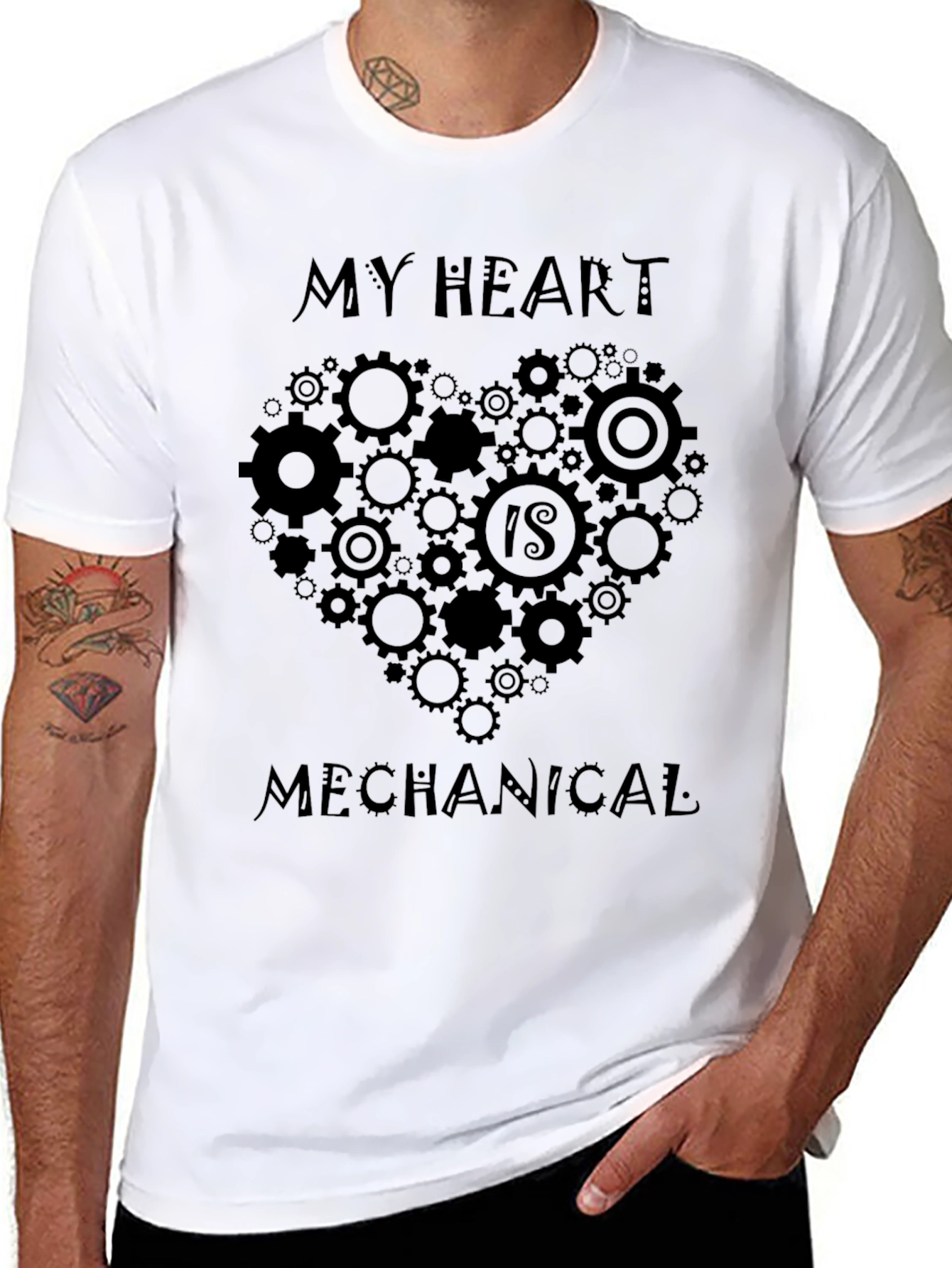 Black My Heart is Mechanical T-Shirt view 8
