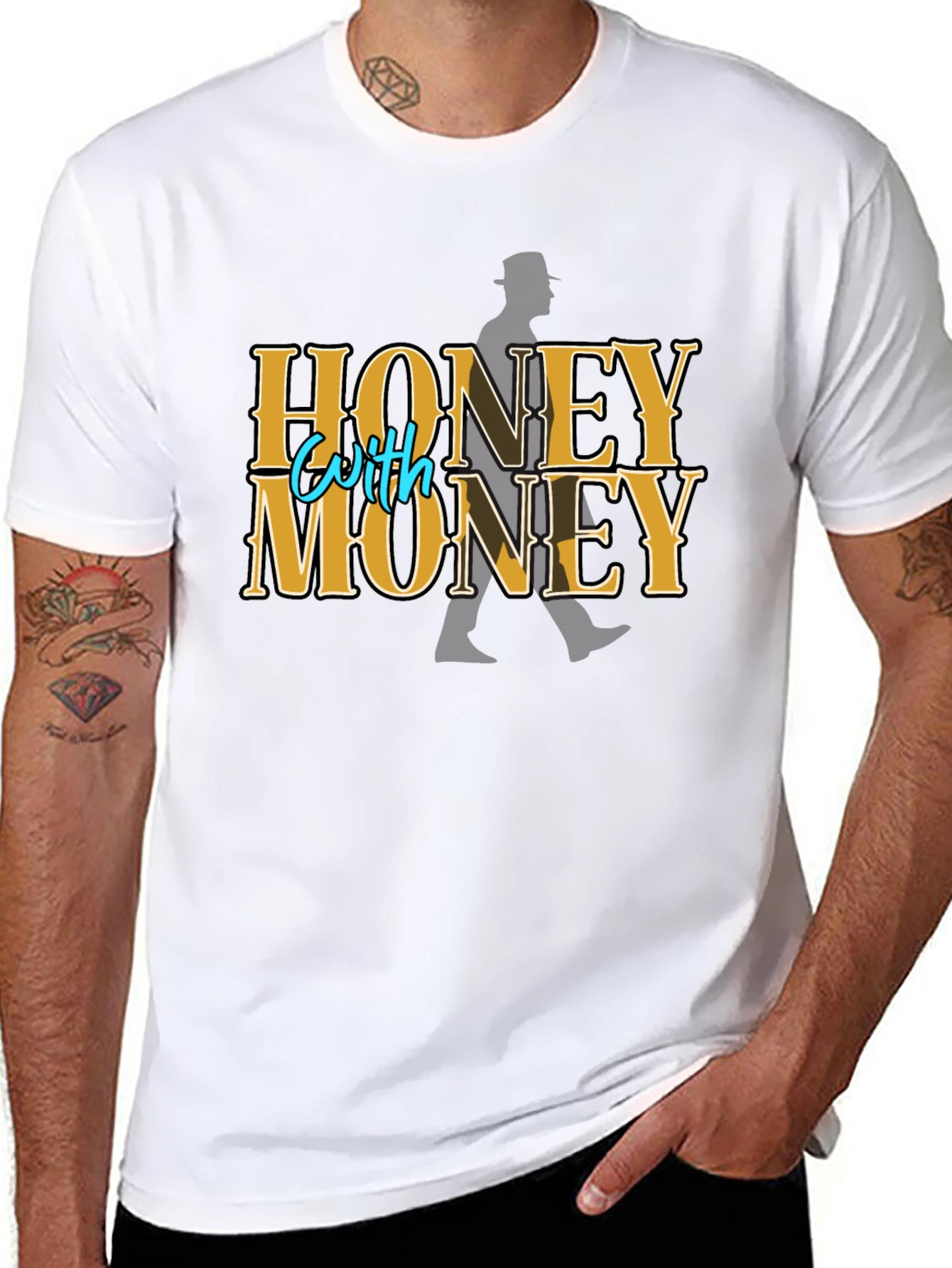 Black Honey with Money Graphic T-Shirt view 8