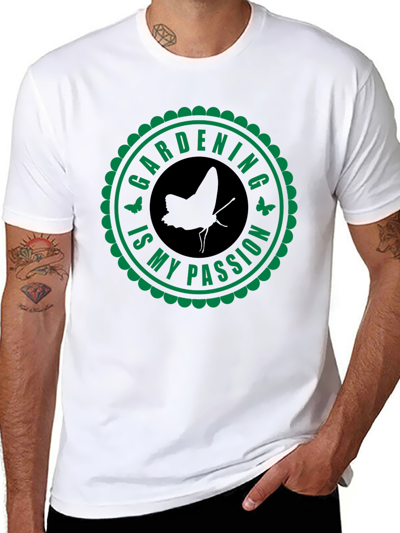 Black Gardening is My Passion Graphic T-Shirt view 8