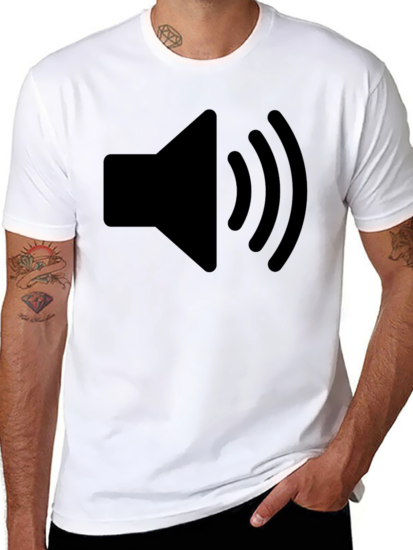 Black Sound Icon Black T-Shirt view 8
