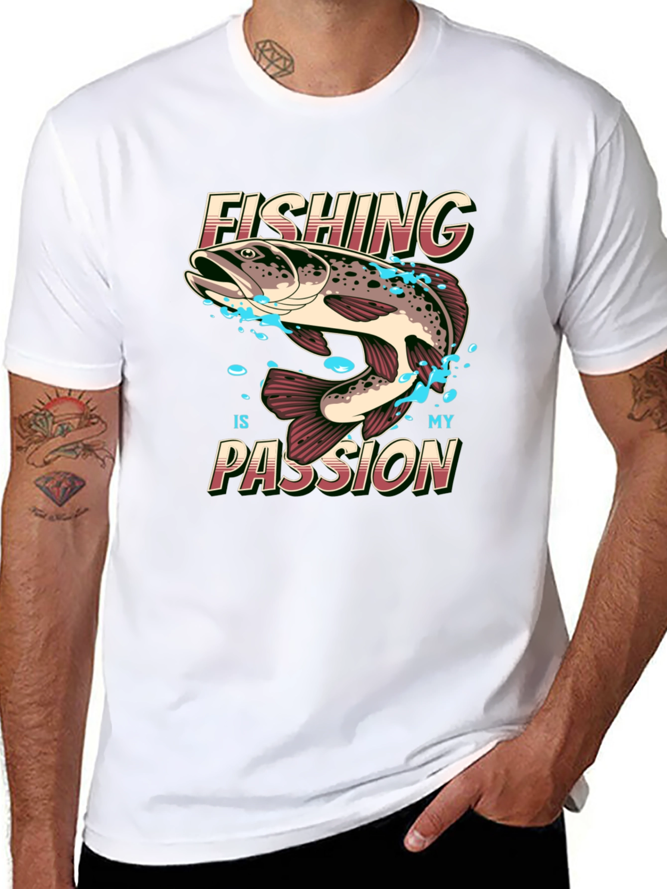 Black Fishing is My Passion Graphic Tee view 8