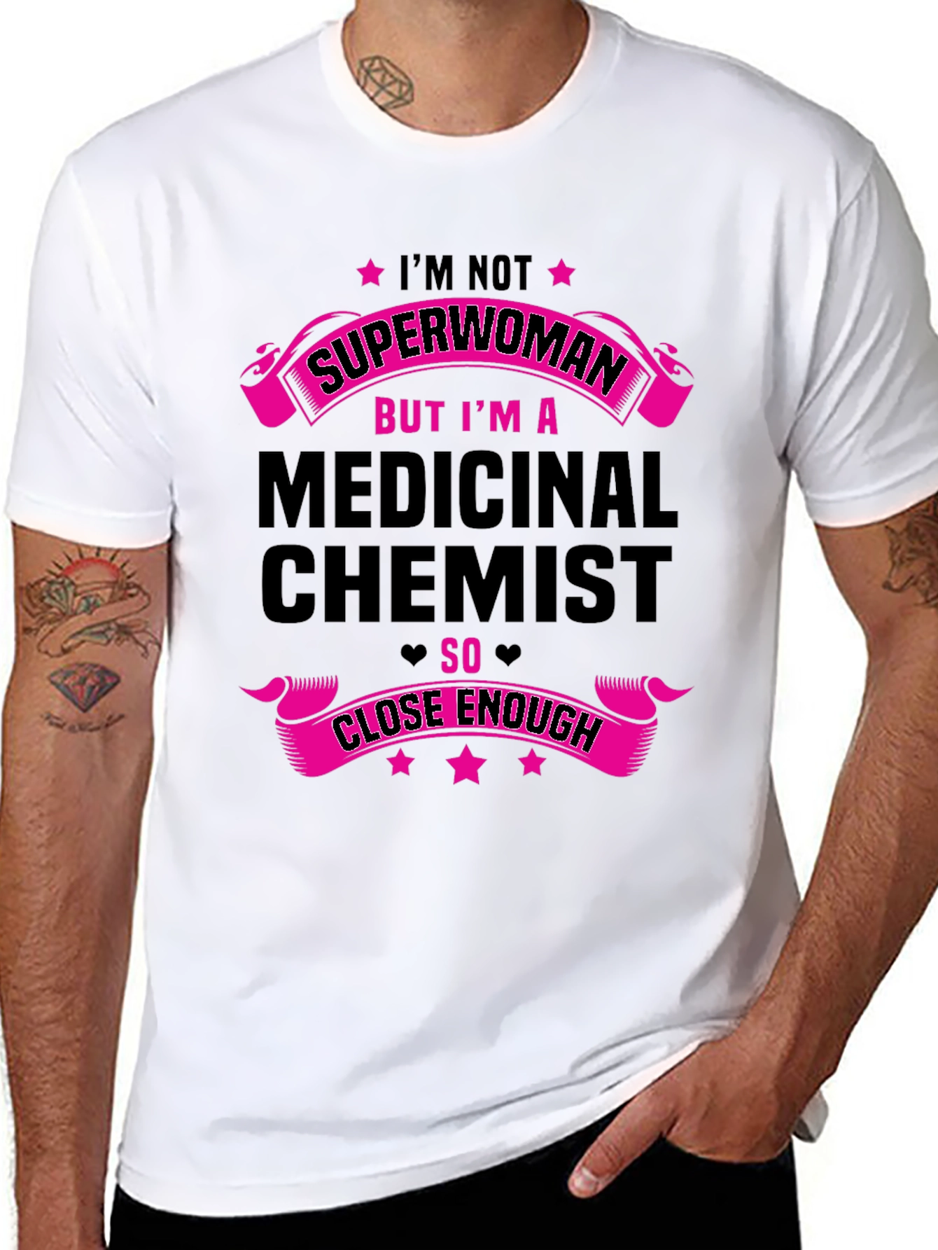 Black Medicinal Chemist Novelty T-Shirt view 8