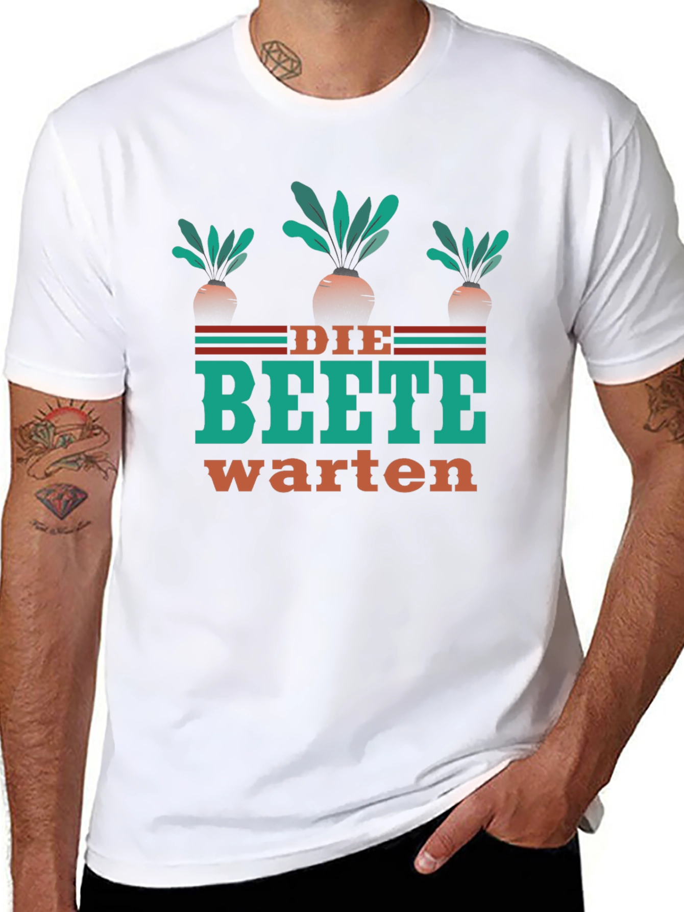 Black Die Beete Warten Graphic T-Shirt view 8