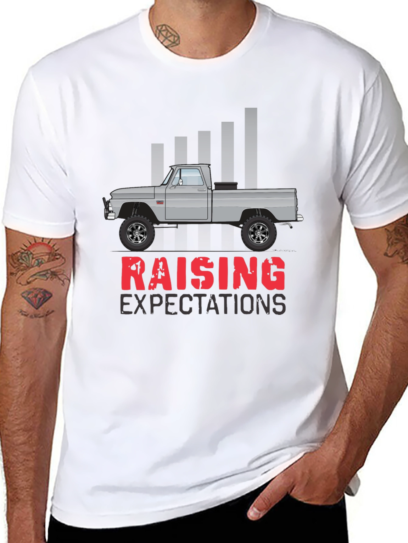 Black Raising Expectations Truck T-Shirt view 8