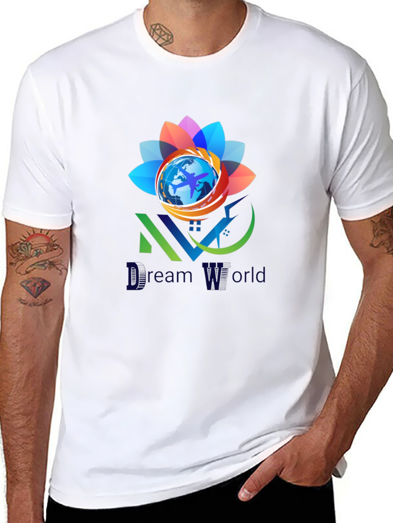 Black Dream World Graphic Tee - Soft Cotton Blend view 8