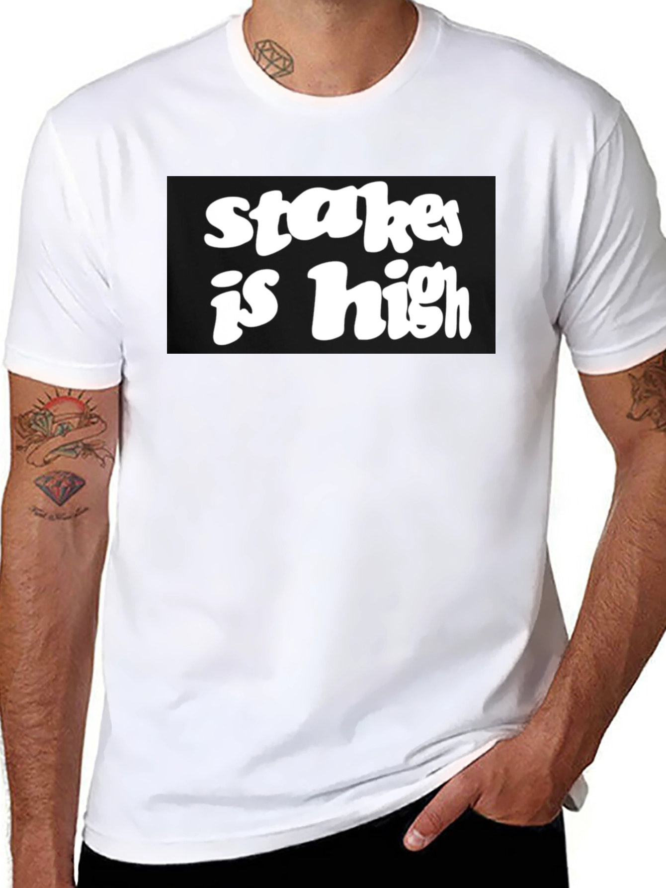 Black Stakes Is High Black Graphic Tee view 8