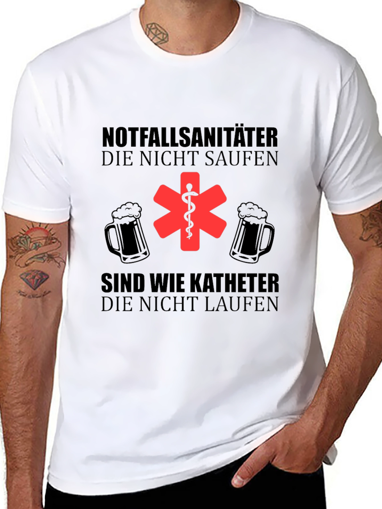 Black Paramedic German Beer T-Shirt - Funny EMT Design view 8