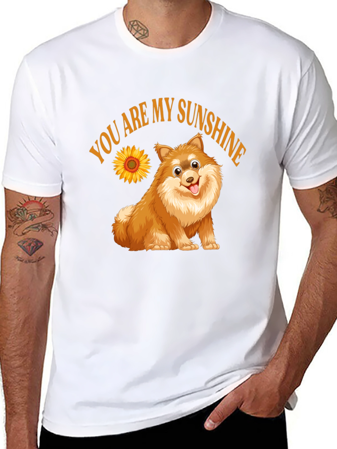 Black You Are My Sunshine Pomeranian Dog T-Shirt view 8
