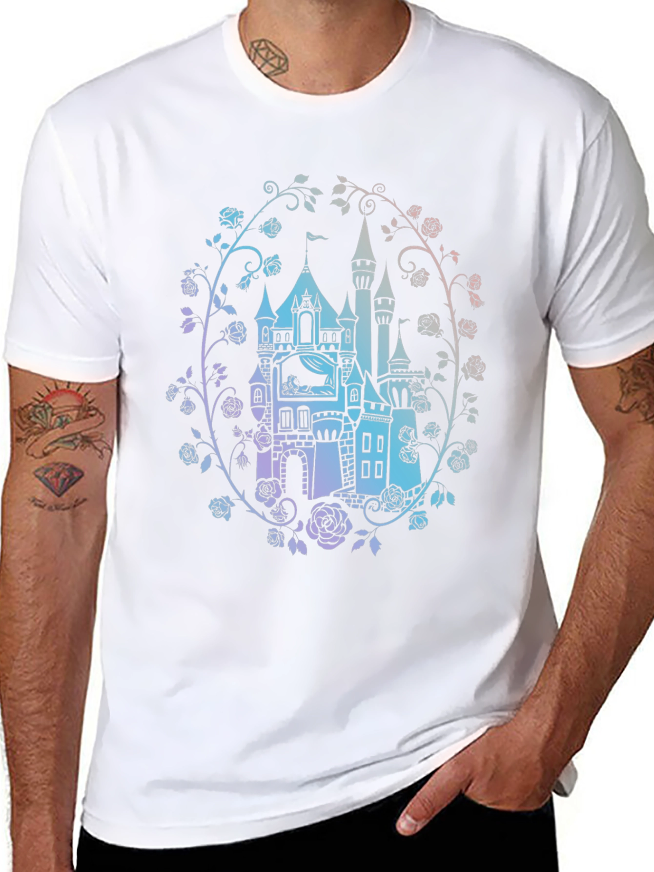Black Enchanted Castle Black T-Shirt view 8