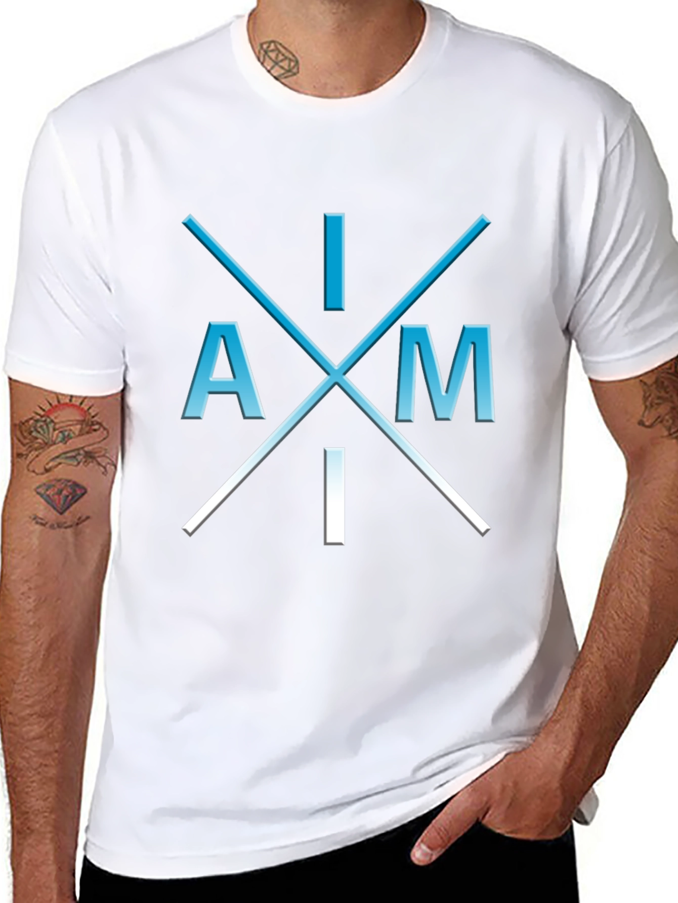 Black I Am I T-Shirt - Unique Graphic Tee view 8