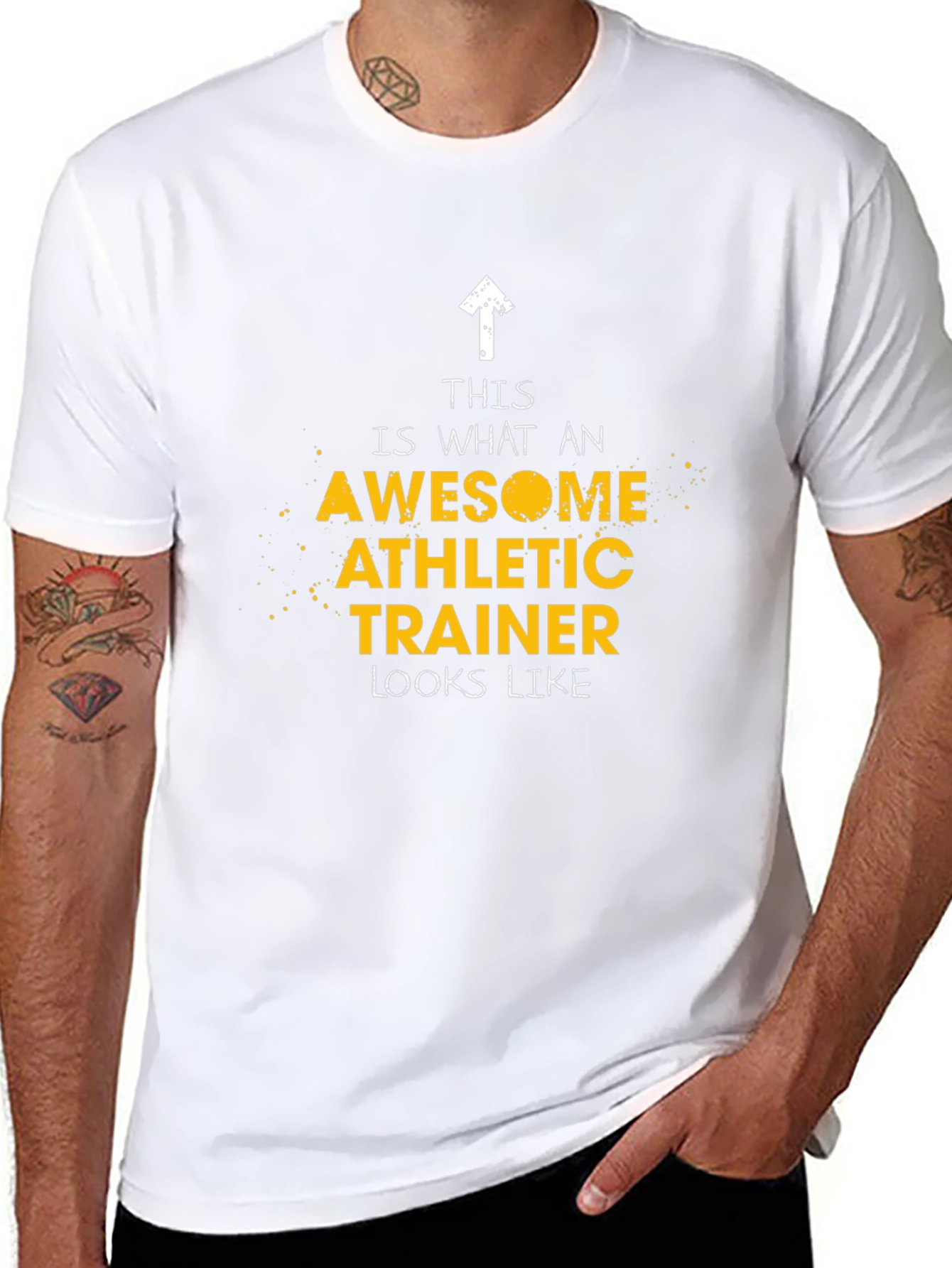 Black Awesome Athletic Trainer T-Shirt view 8