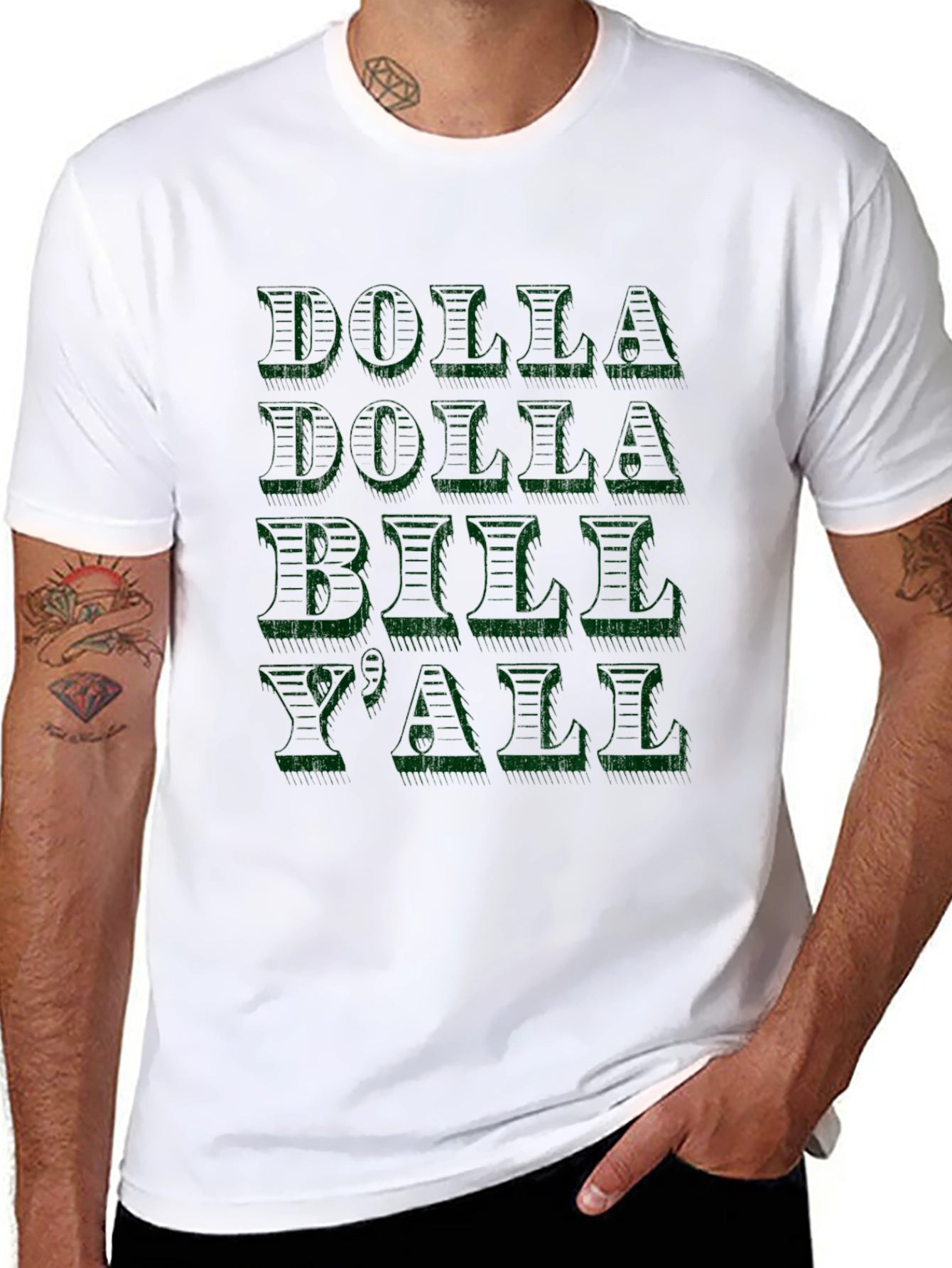 Black Dolla Dolla Bill Y'all Graphic Tee - Black view 8