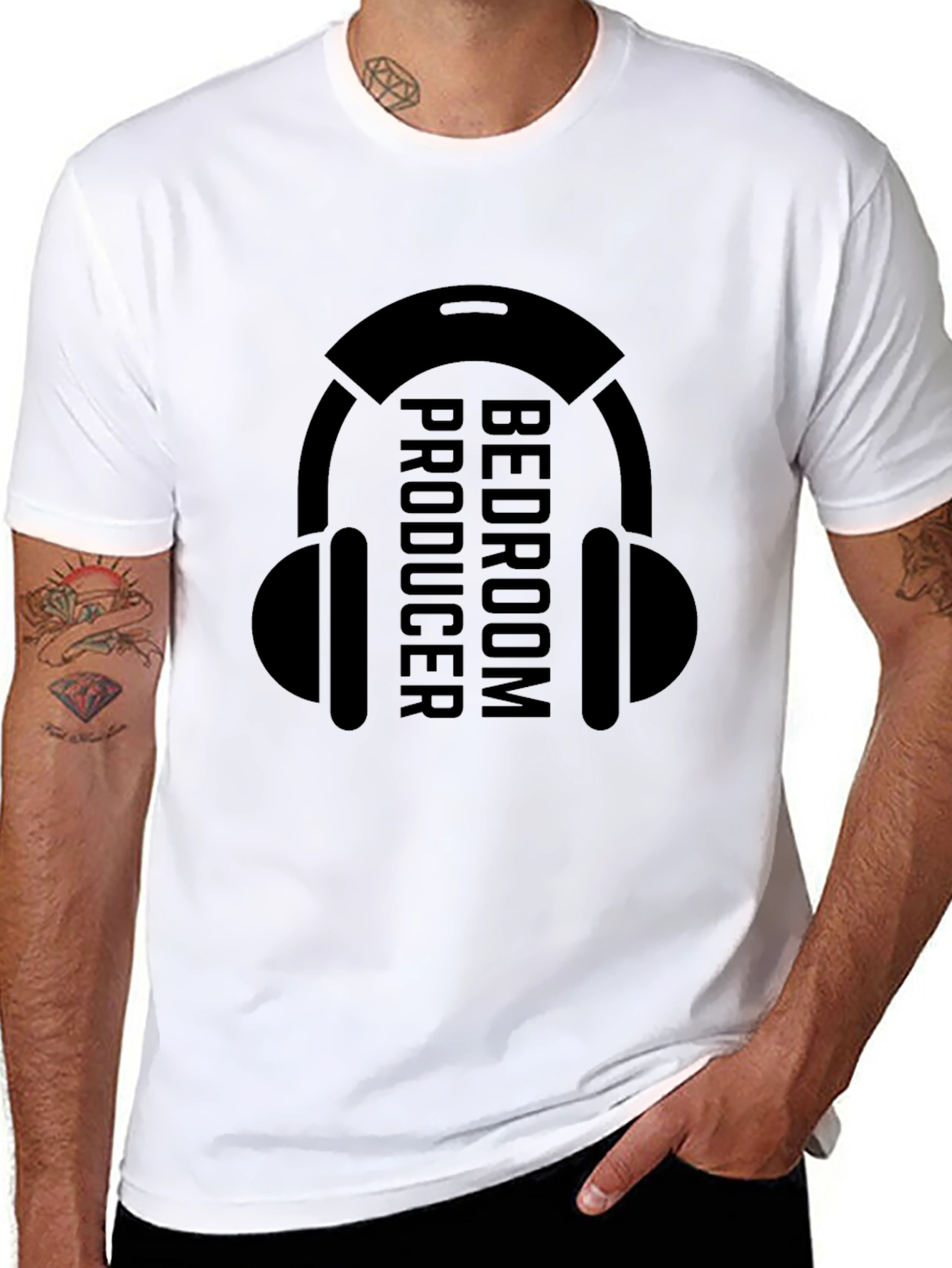 Black Bedroom Producer T-Shirt - Music Recording Apparel view 8