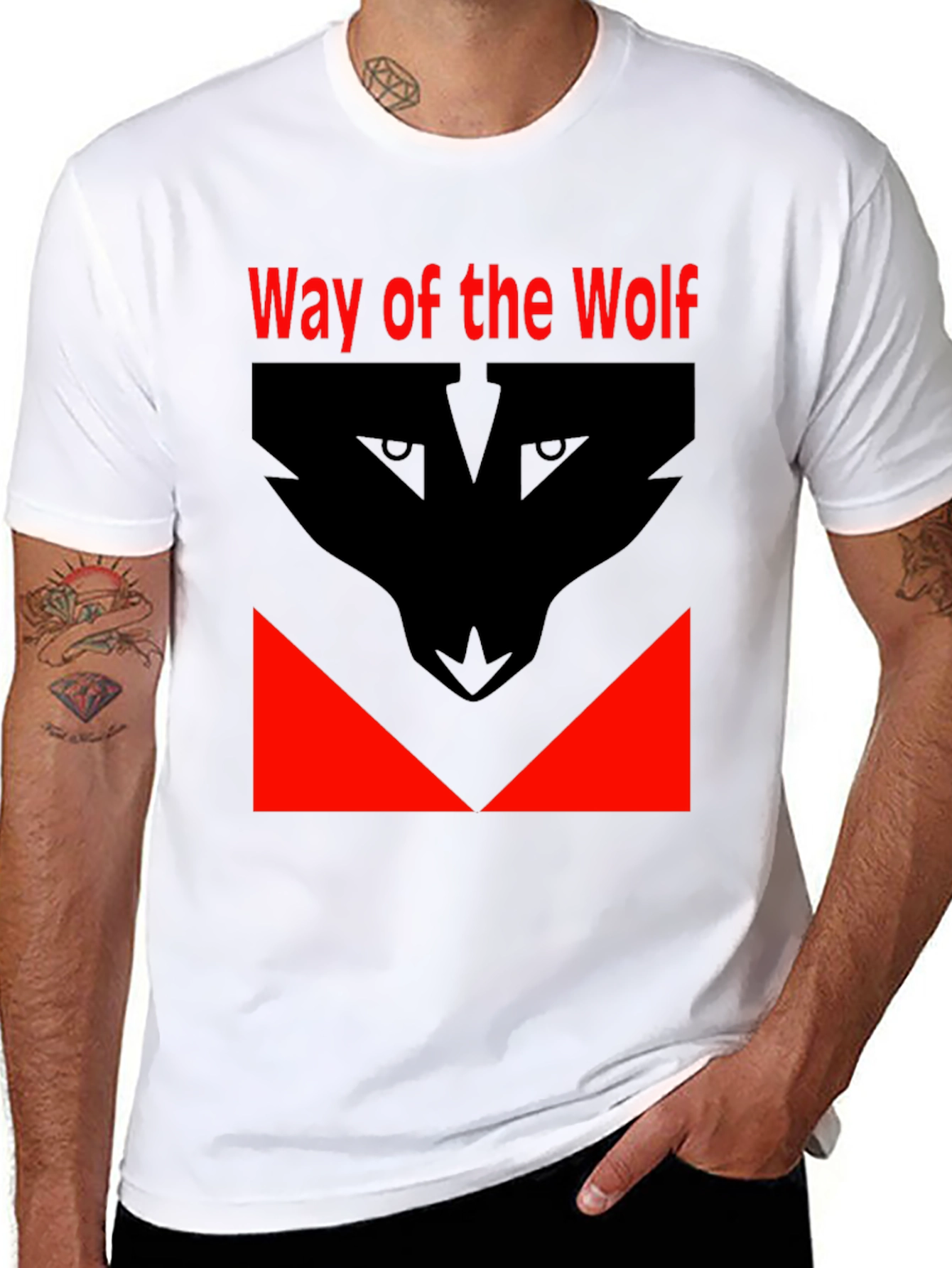 Black Way of the Wolf Graphic Tee - Black T-Shirt view 8