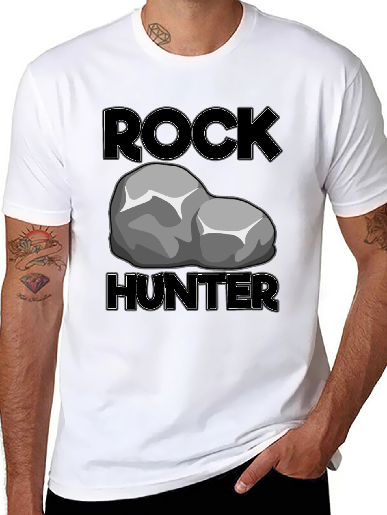 Black Rock Hunter T-Shirt - Geology Enthusiast Tee view 8
