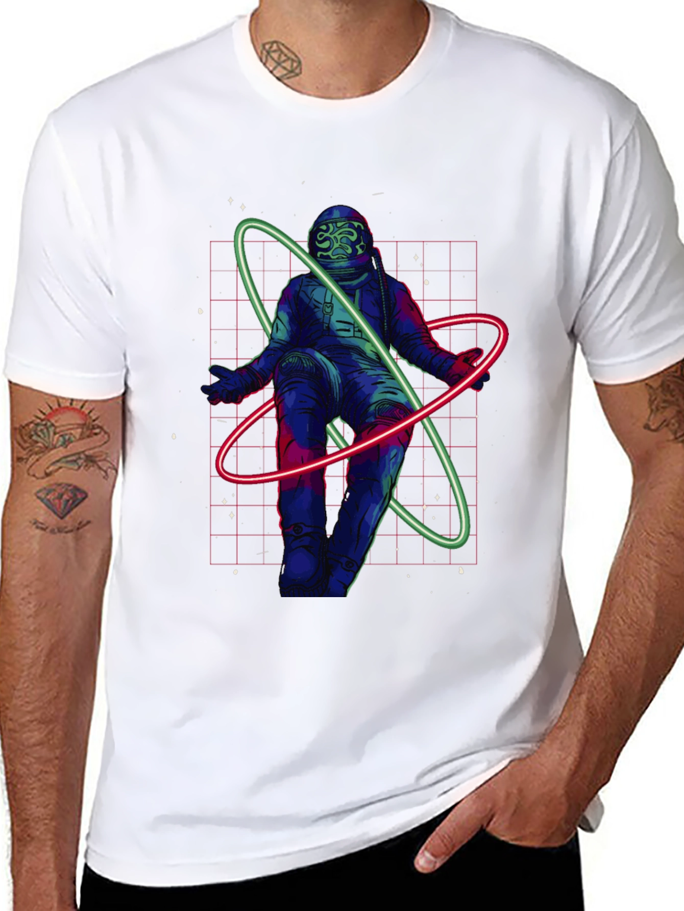 Black Astronaut Graphic T-Shirt - Space Design view 8