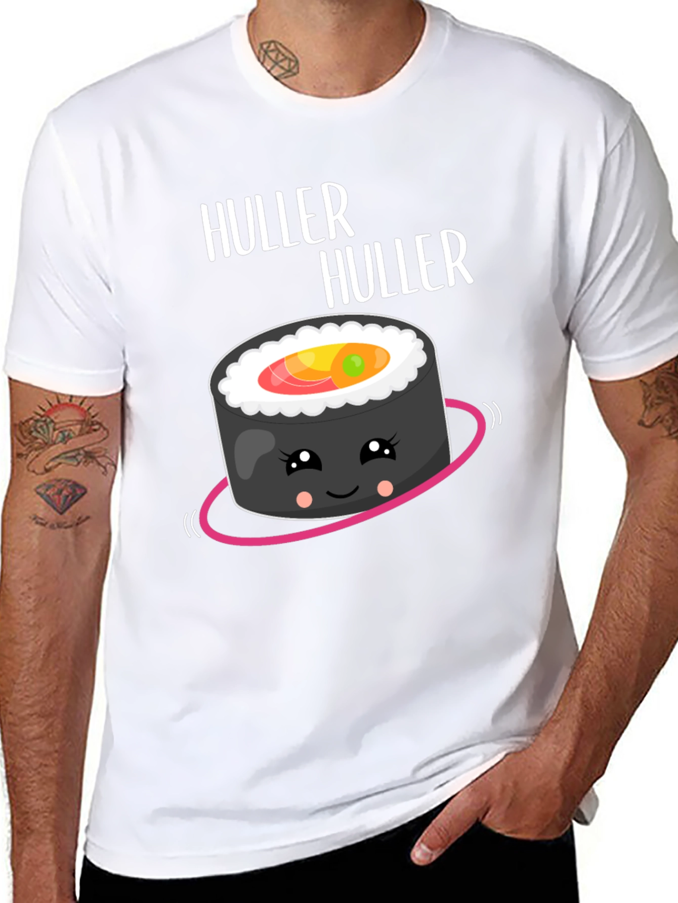 Black Huller Sushi Kawaii Style T-Shirt view 8