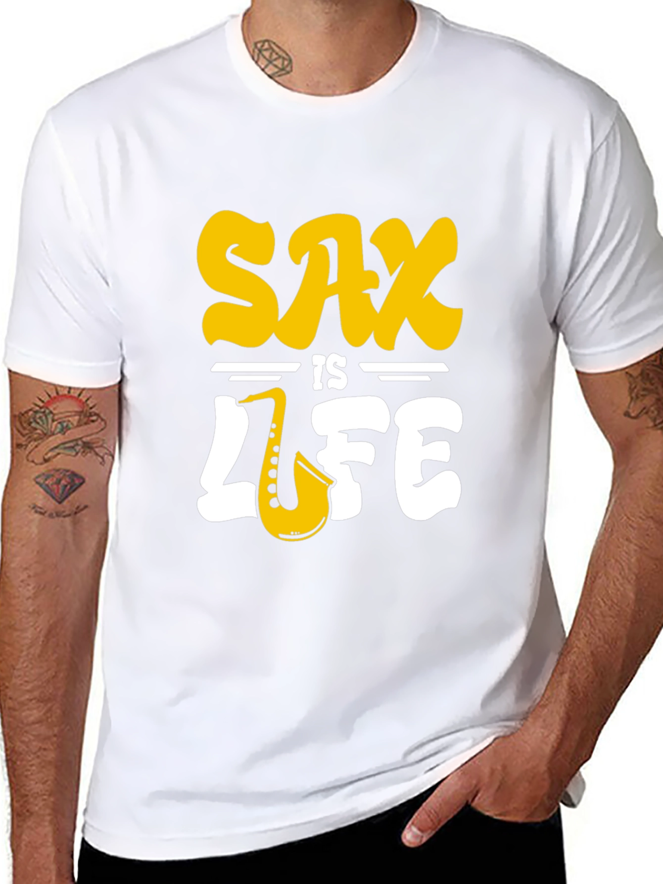 Black Sax is Life Graphic T-Shirt view 8
