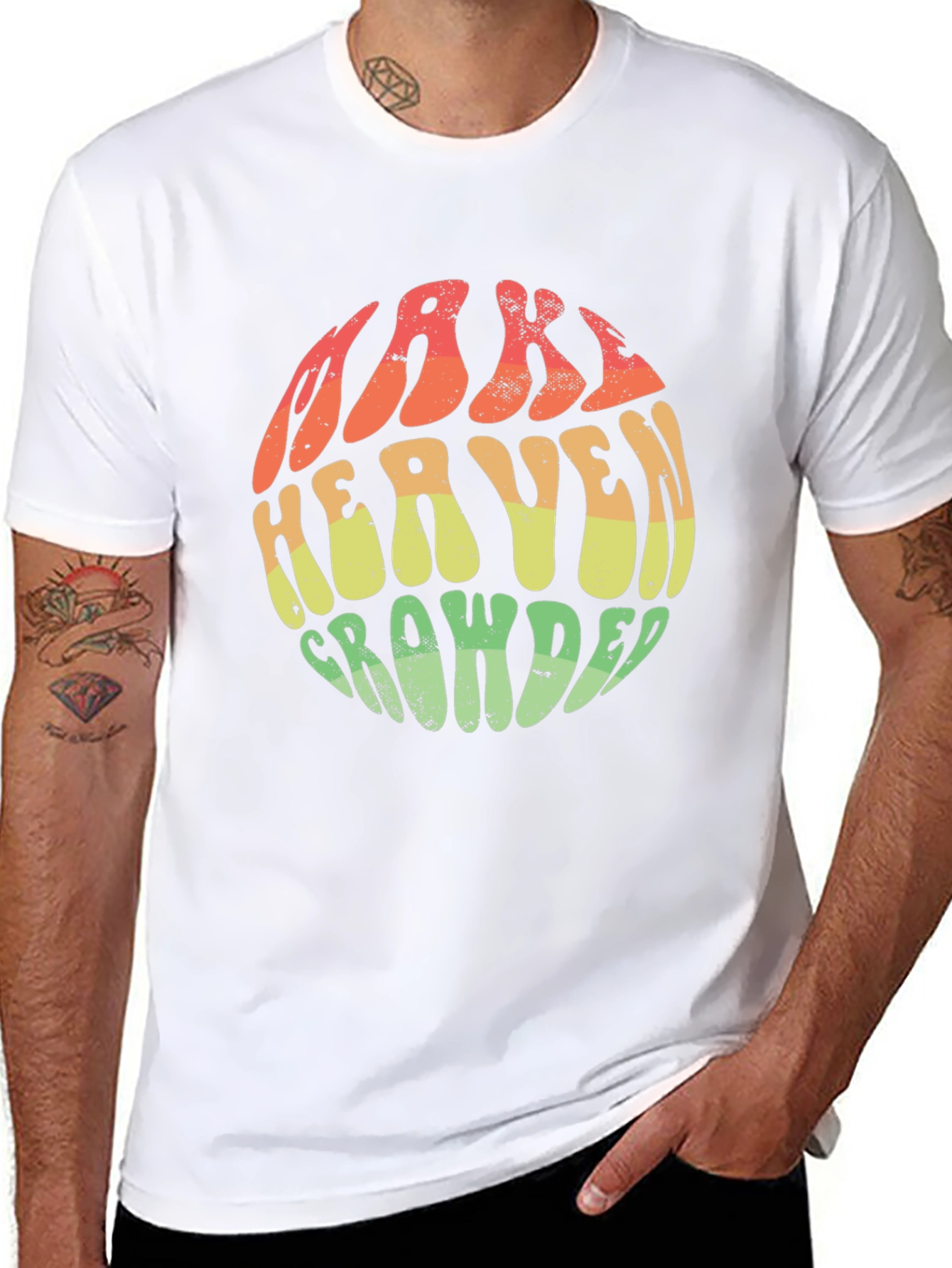 Black Make Heaven Crowded Graphic Tee view 8