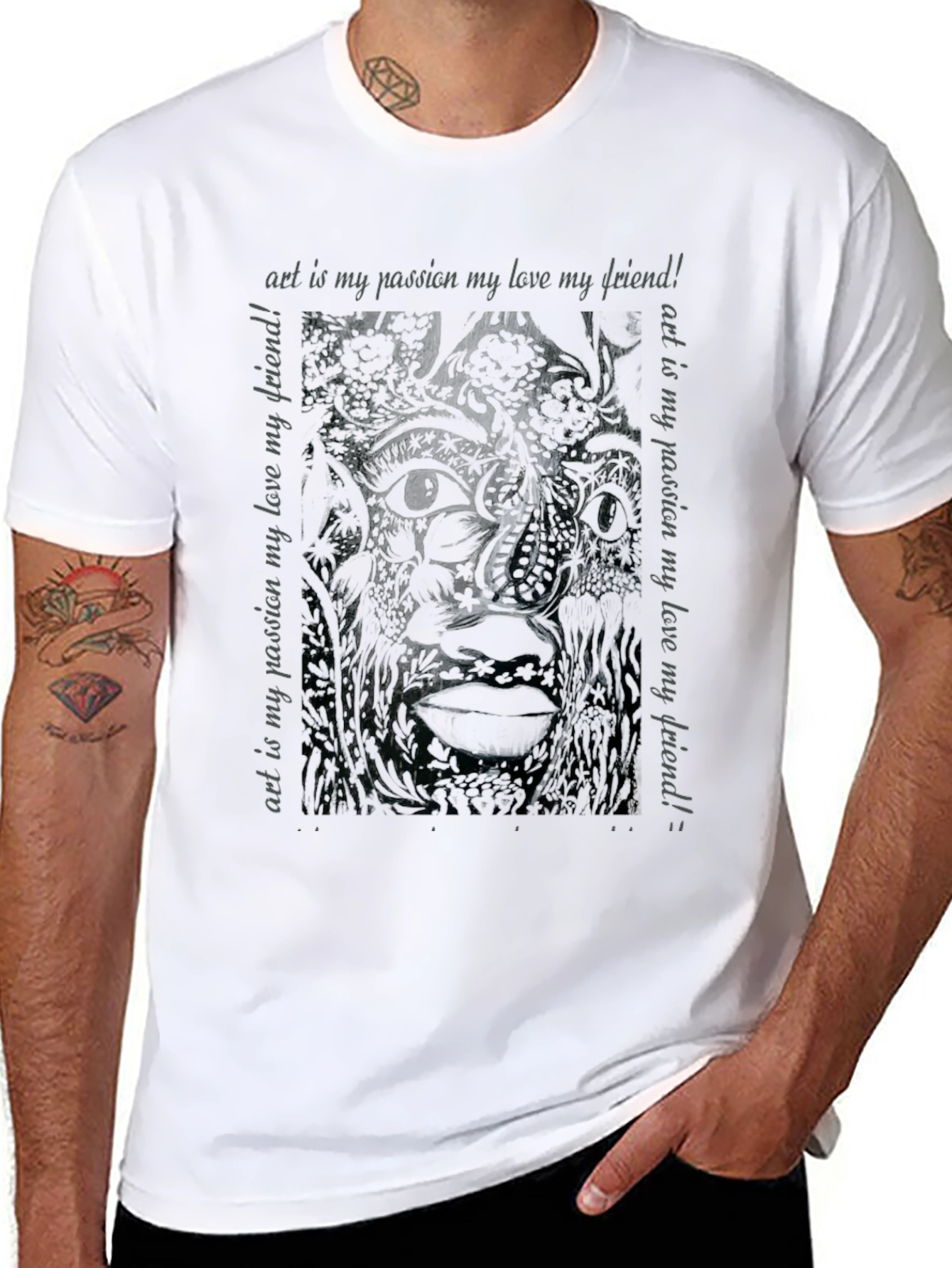 Black Art is My Passion Graphic Tee - Black view 8