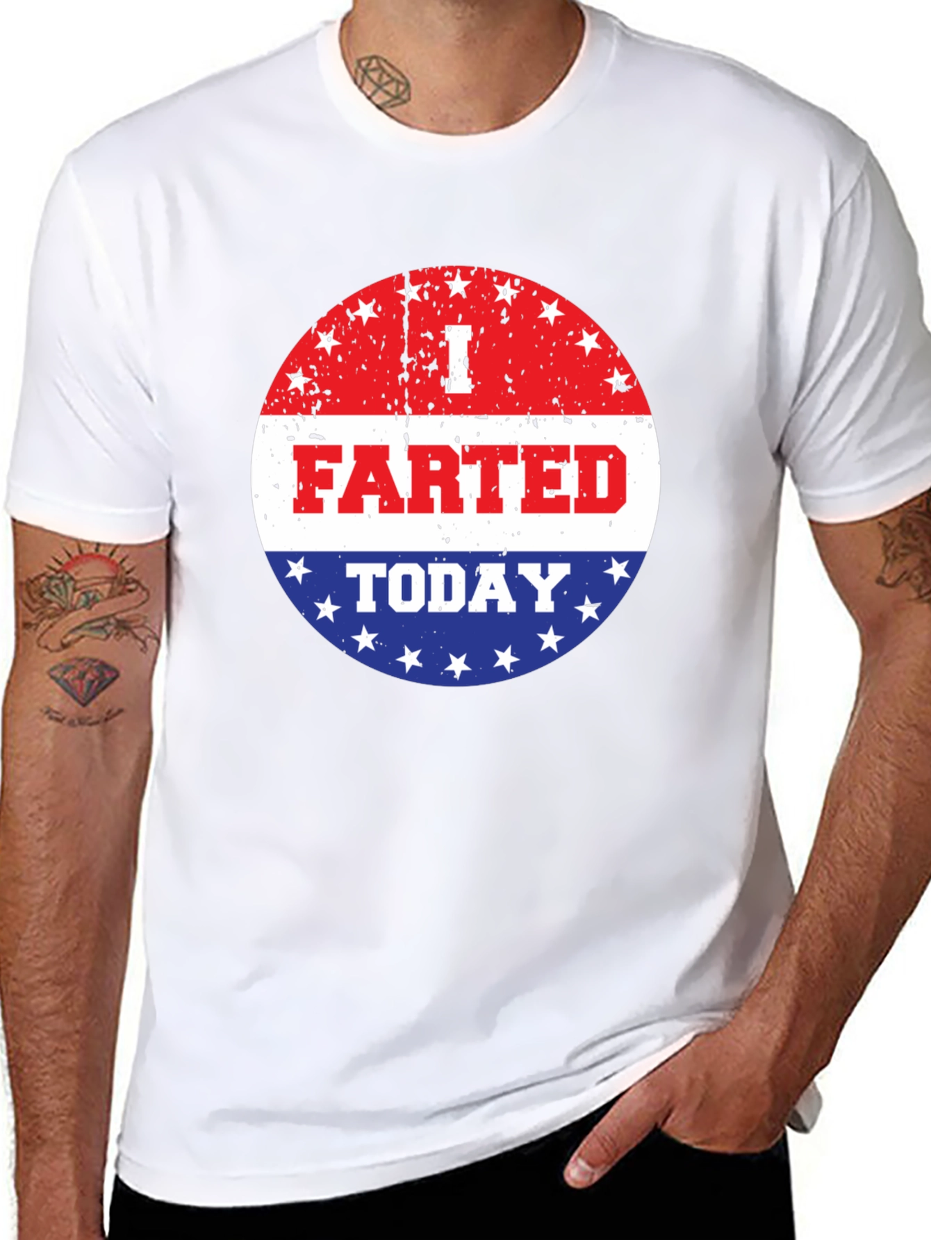 Black I Farted Today Graphic T-Shirt - Funny Slogan Tee view 8