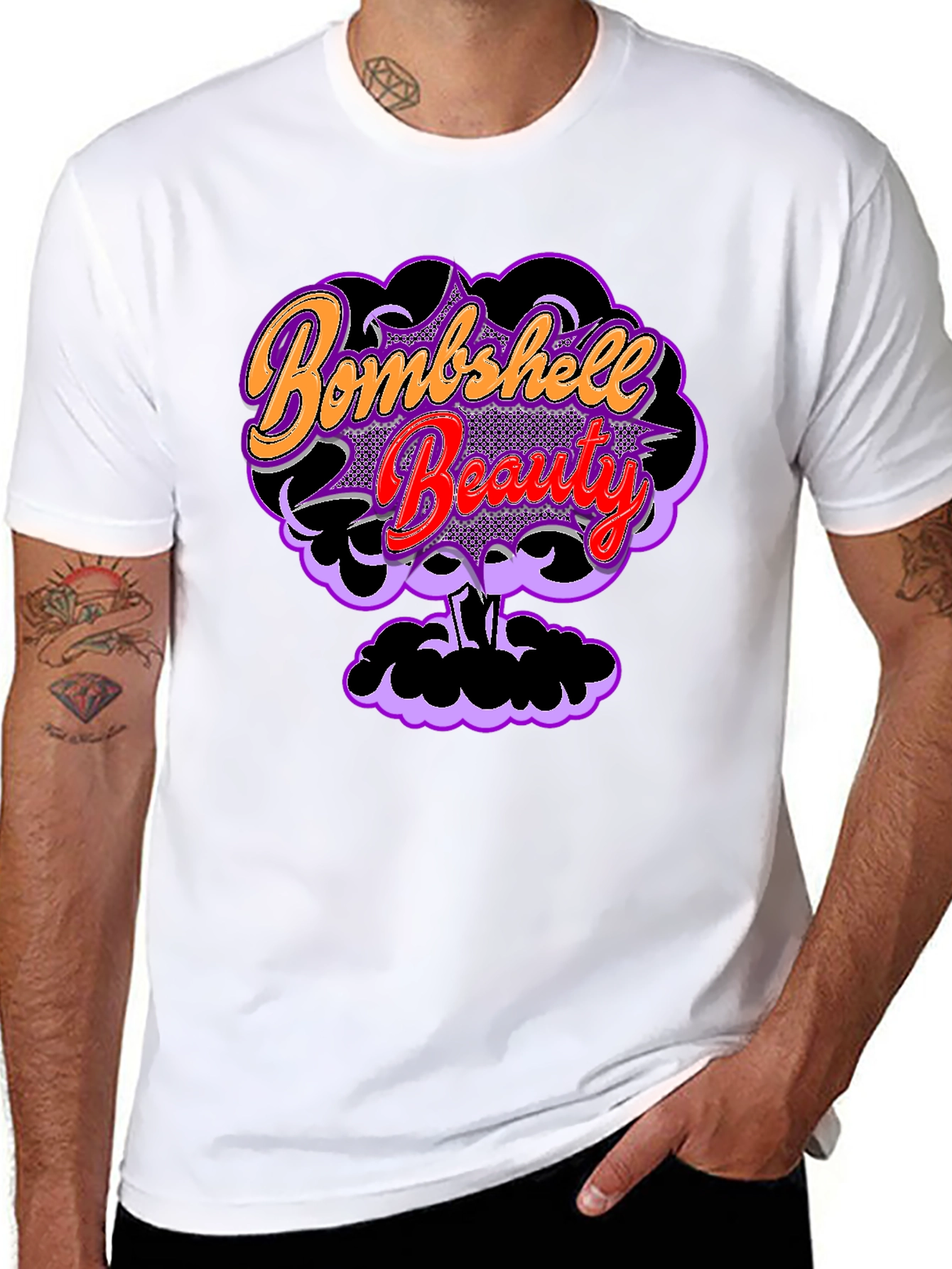 Black Bombshell Beauty Graphic T-Shirt view 8