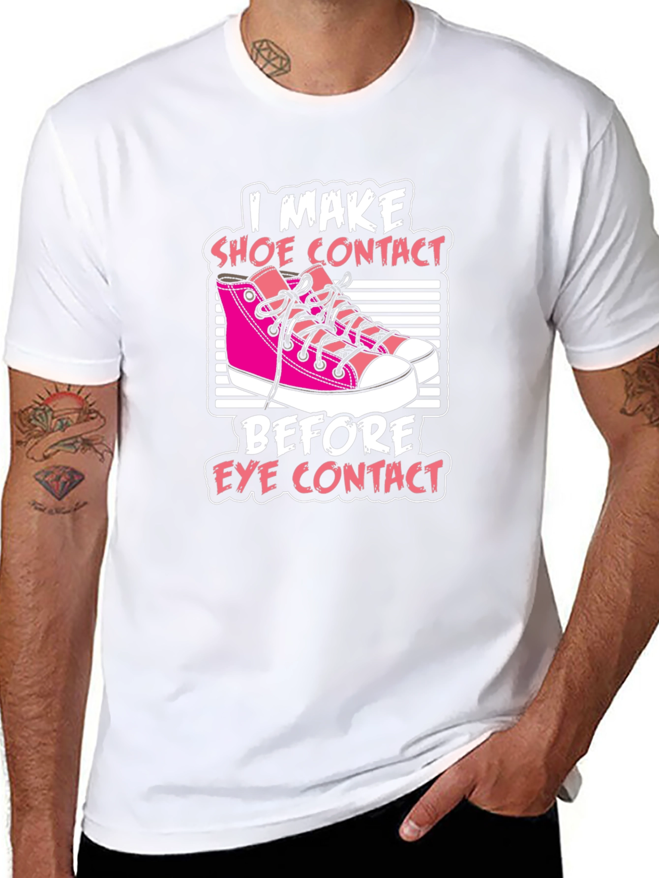 Black I Make Shoe Contact T-Shirt view 8