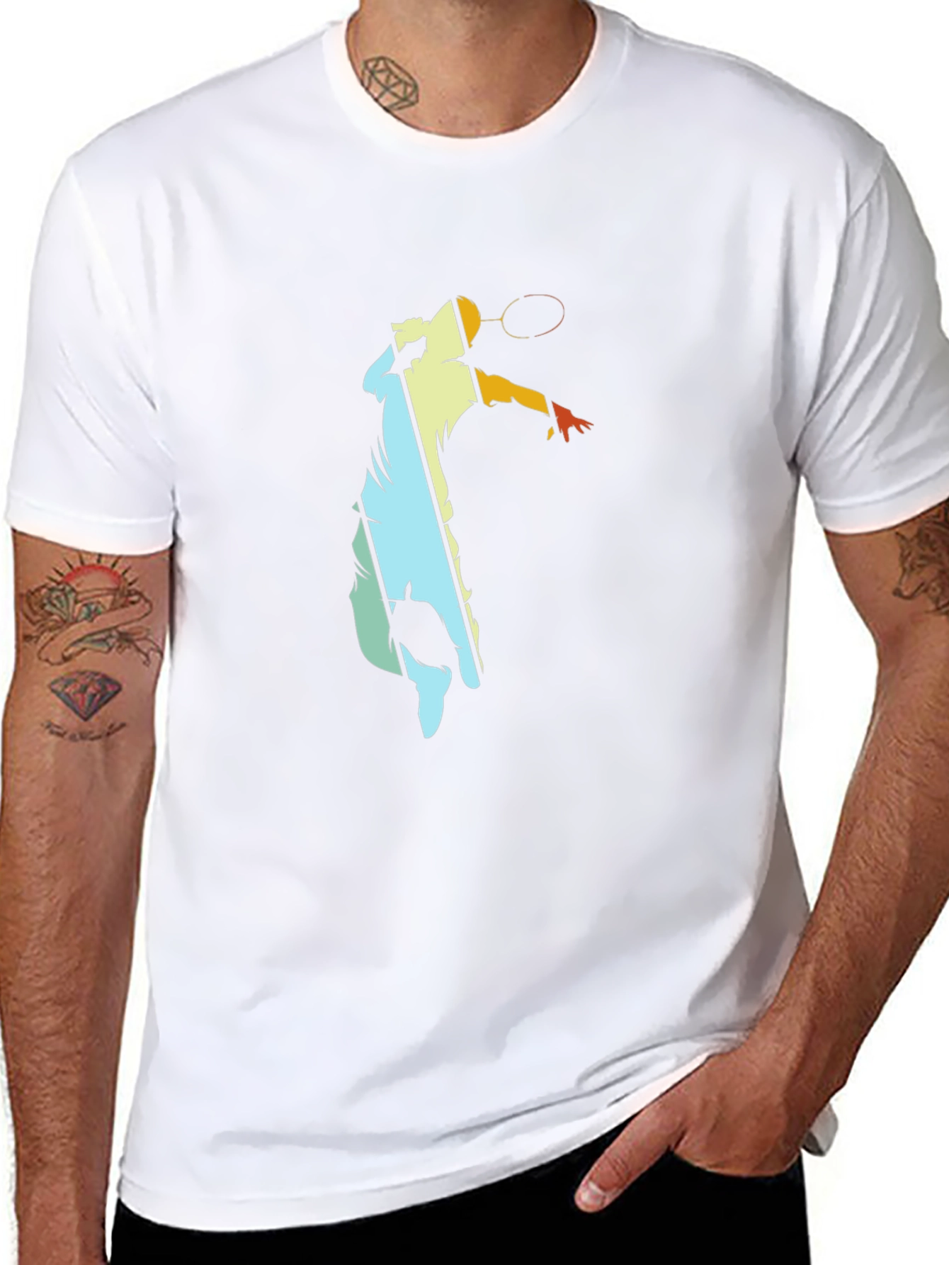 Black Retro Tennis Graphic Tee view 8