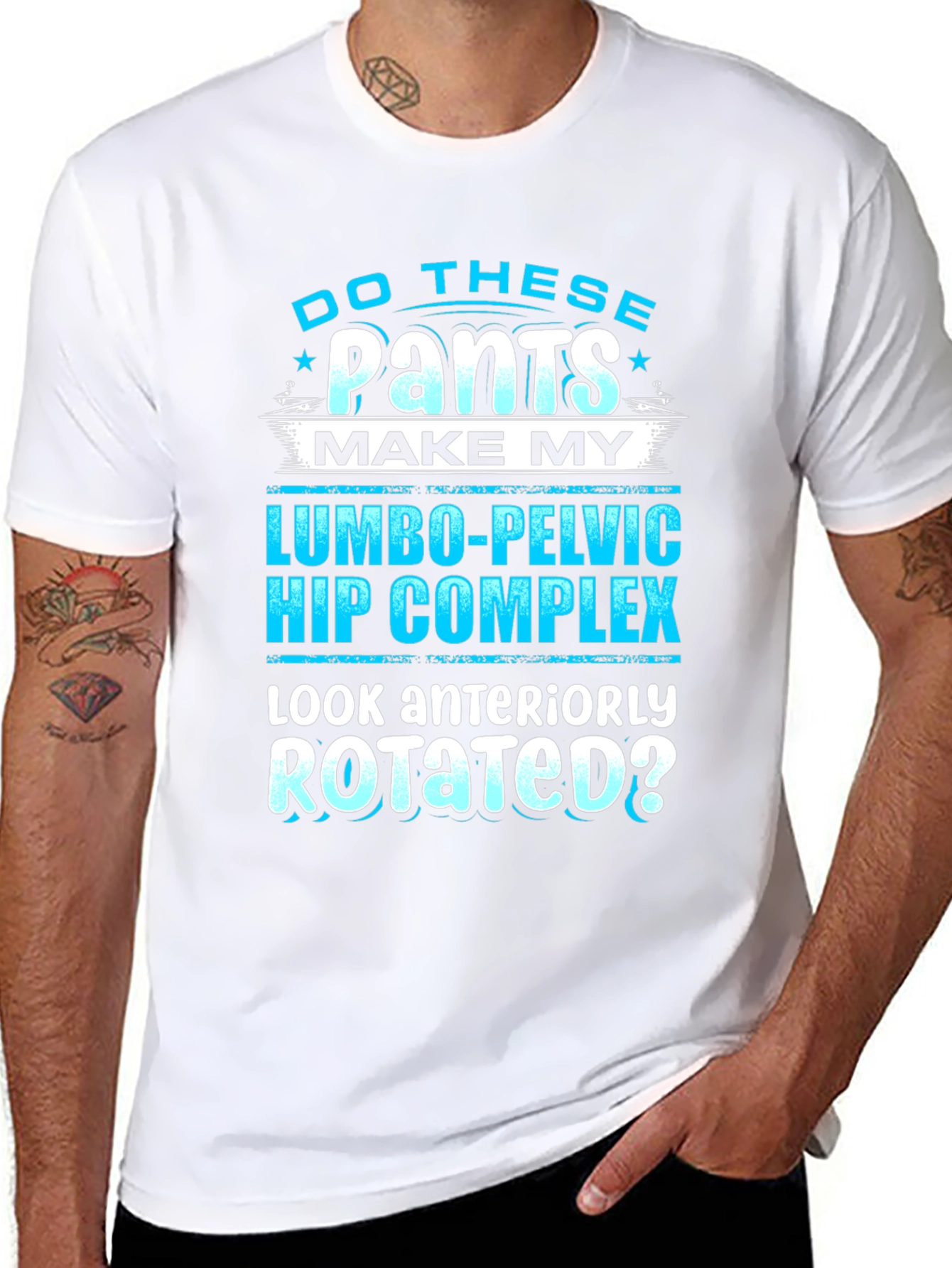 Black Funny Lumbo-Pelvic Hip Complex T-Shirt view 8