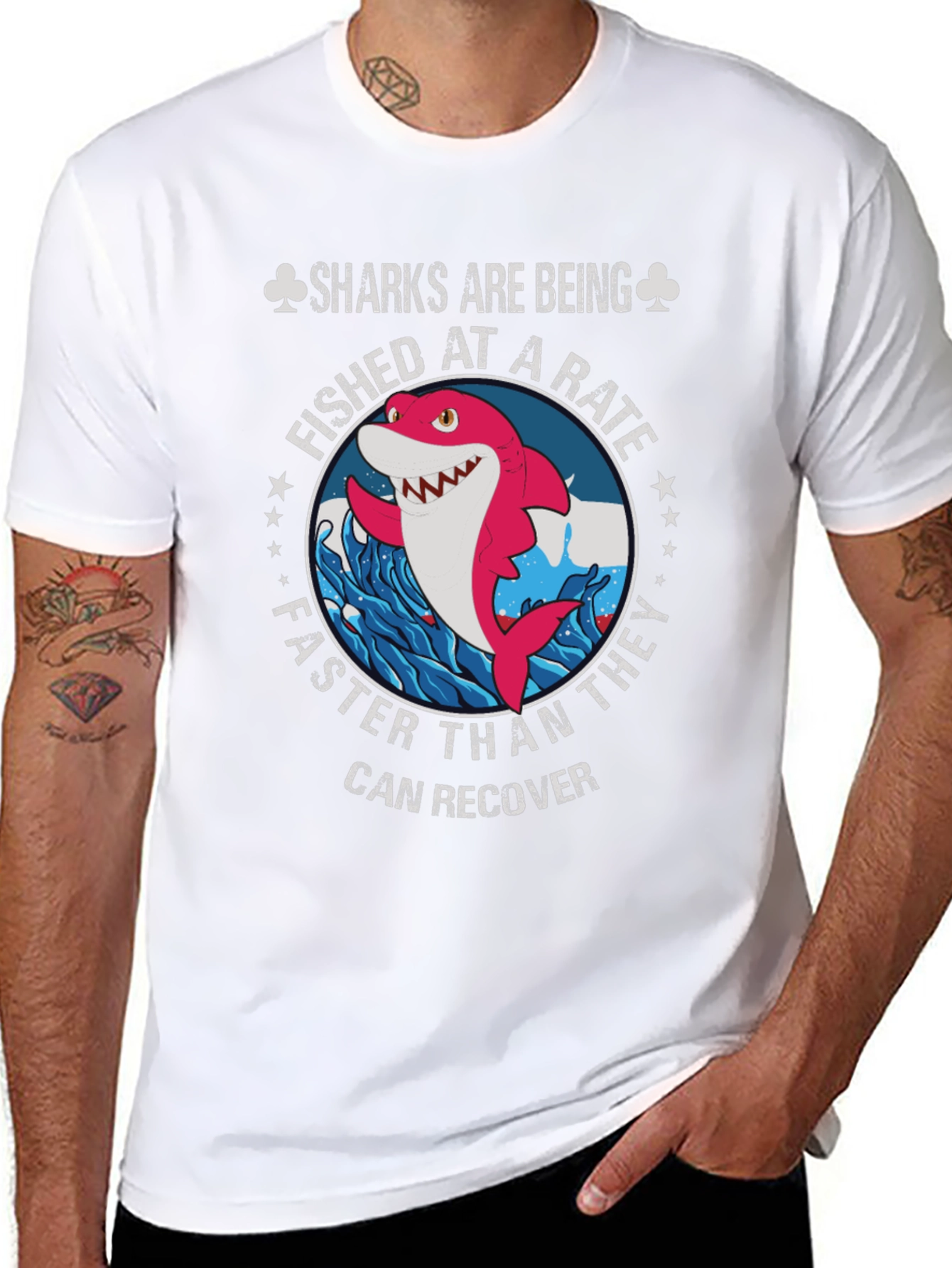 Shark Conservation T-Shirt - Sharks Are Being Fished At A Rate - 8