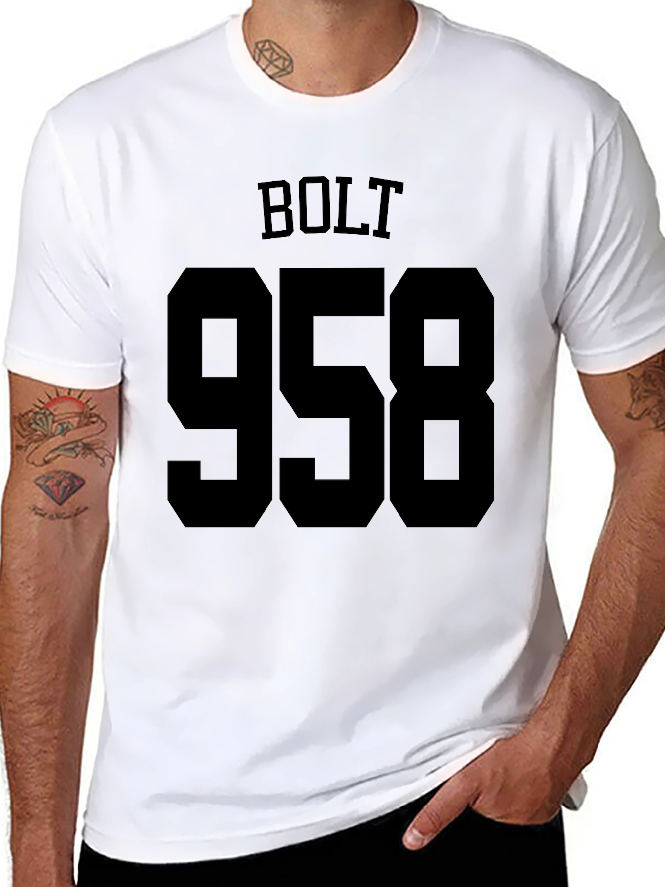 Bolt 9.58 Black Graphic Tee - Mens - 8
