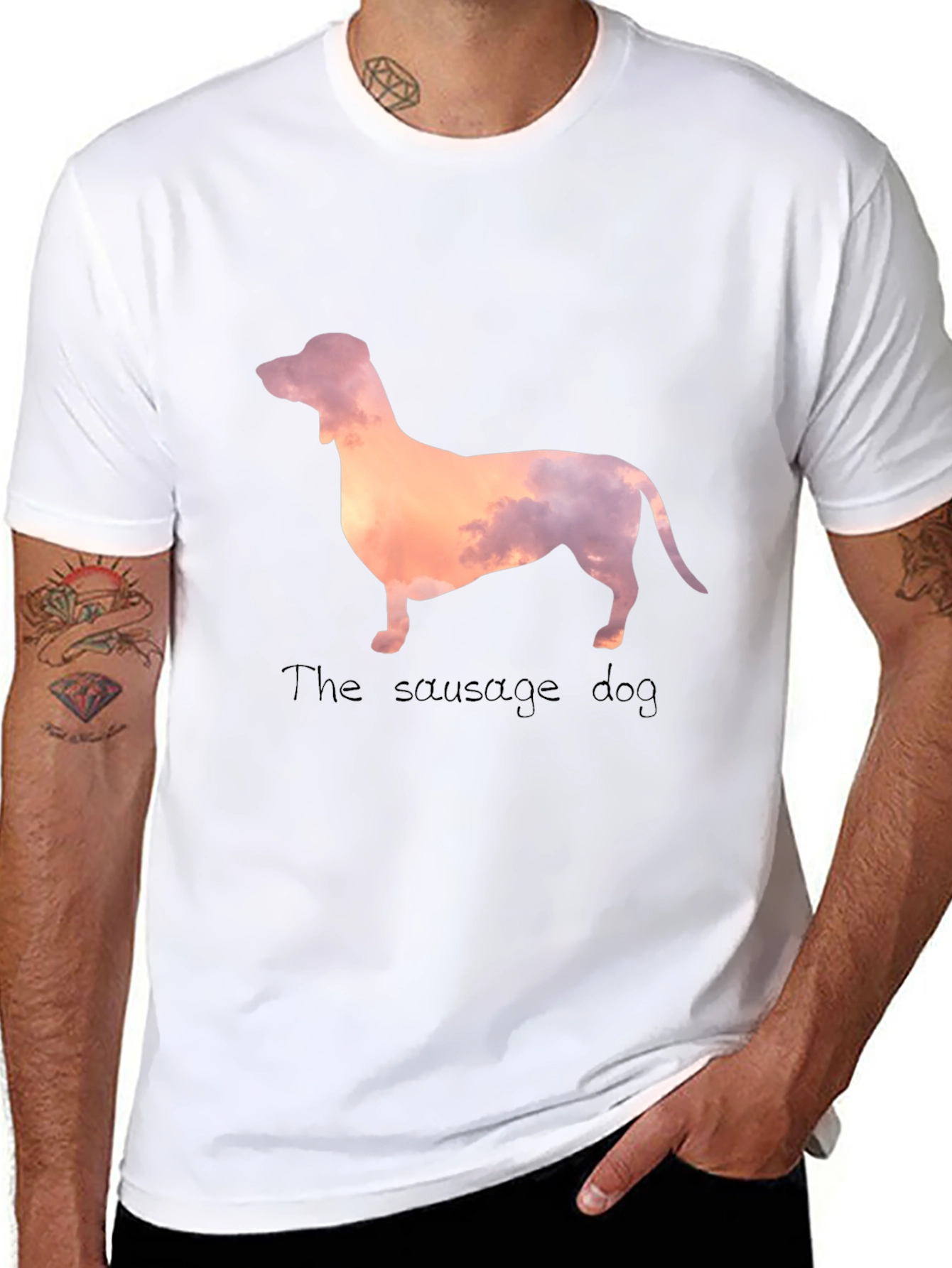 Black Sausage Dog Graphic Tee - Stylish & Unique Design view 8