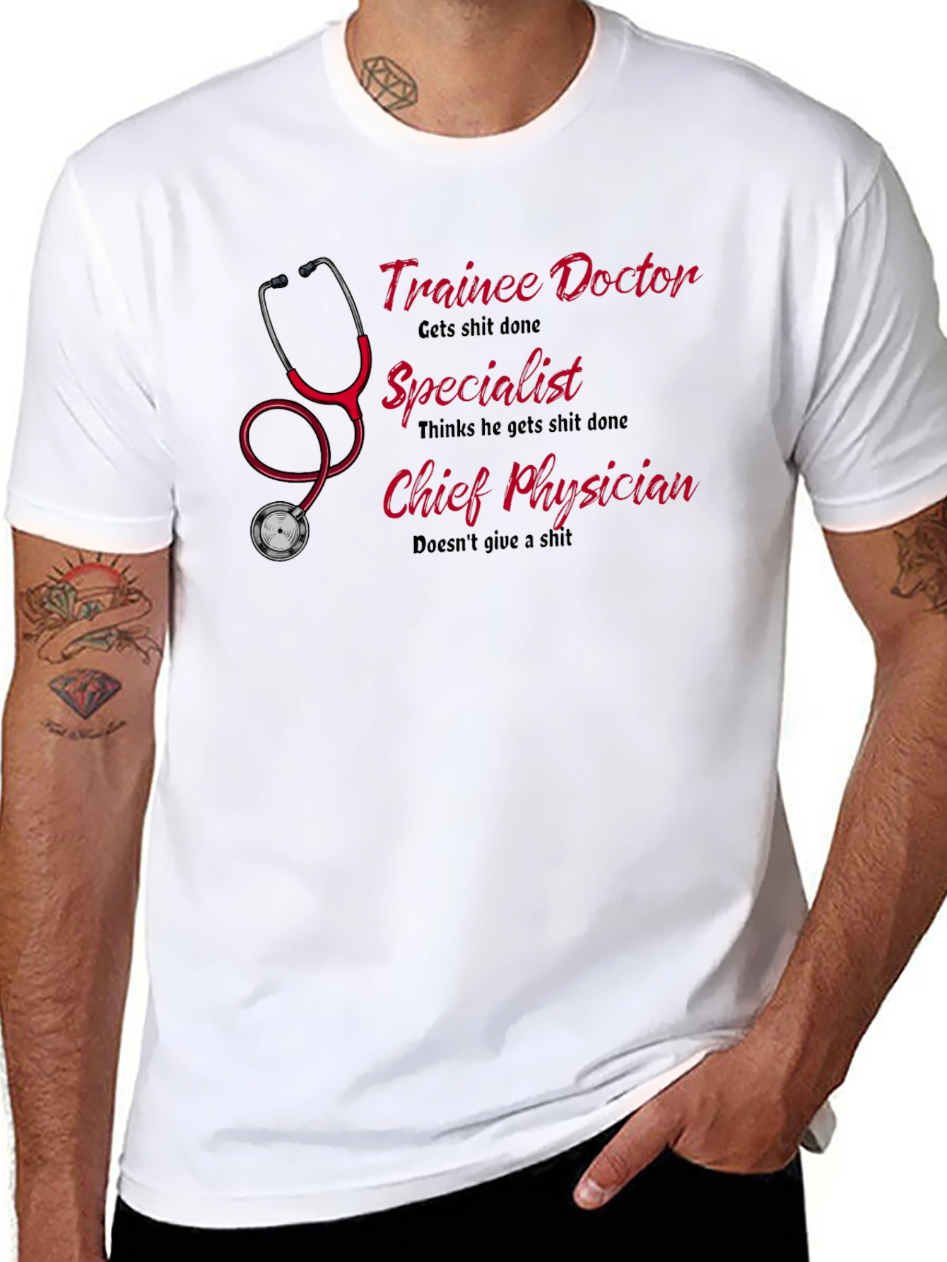 Black Funny Doctor T-Shirt - Physician Gift view 8