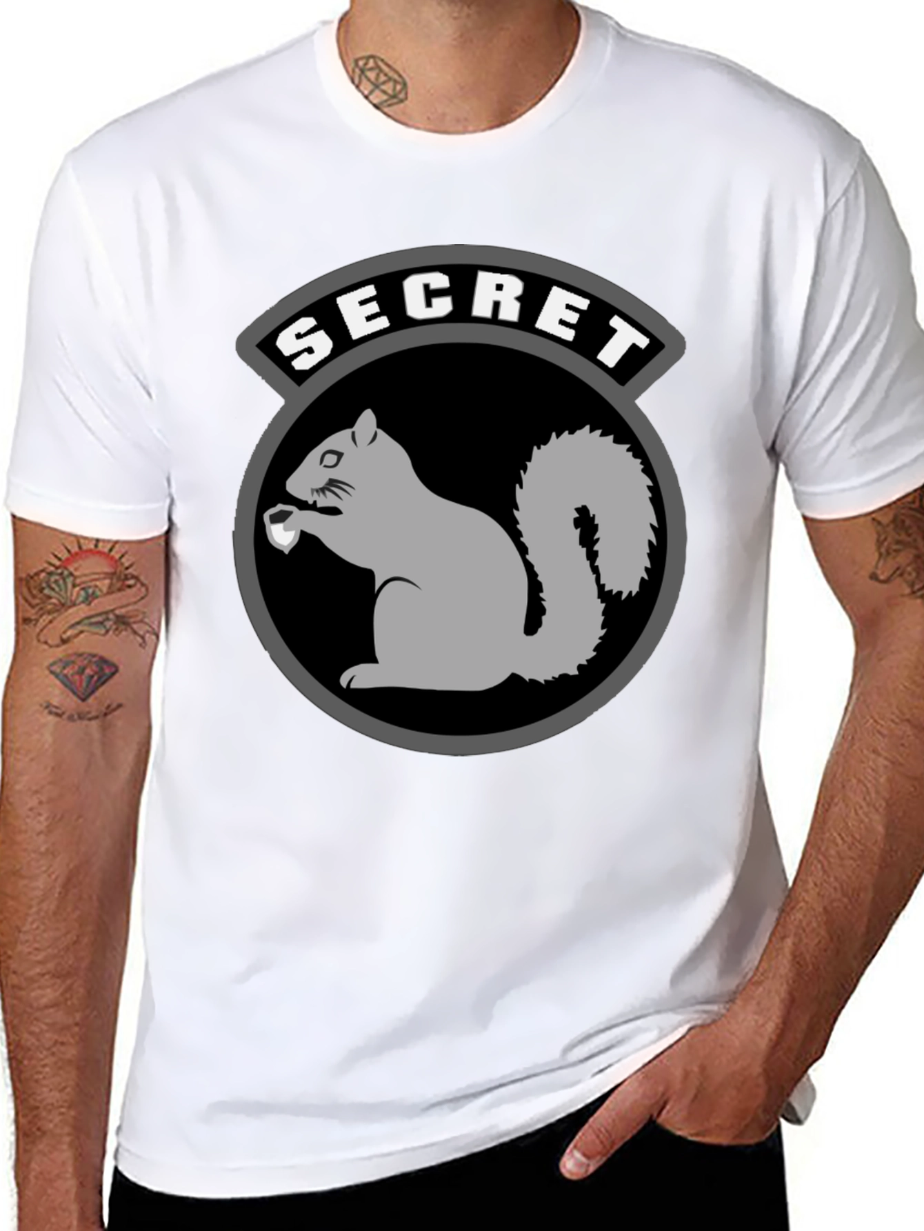 Black Secret Squirrel T-Shirt - Black Graphic Tee view 8