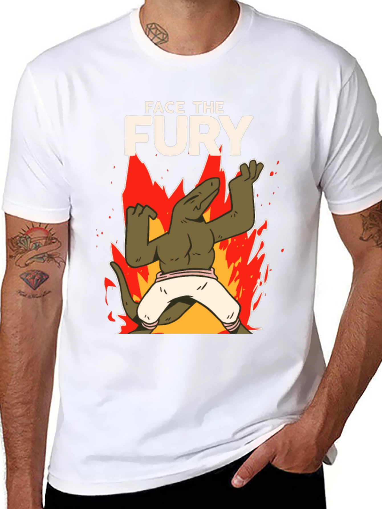 Black Face the Fury T-Shirt view 8