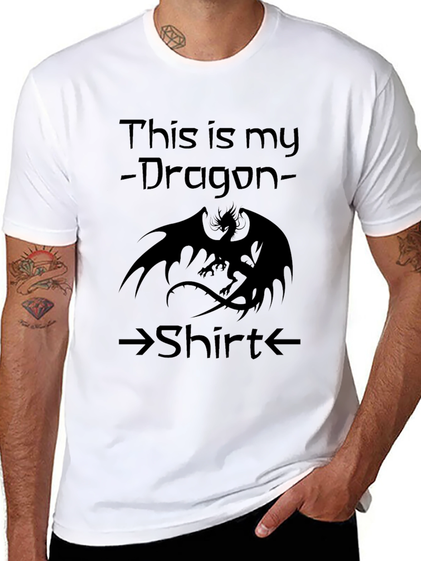 Black Dragon Shirt - This is My Dragon Shirt view 8
