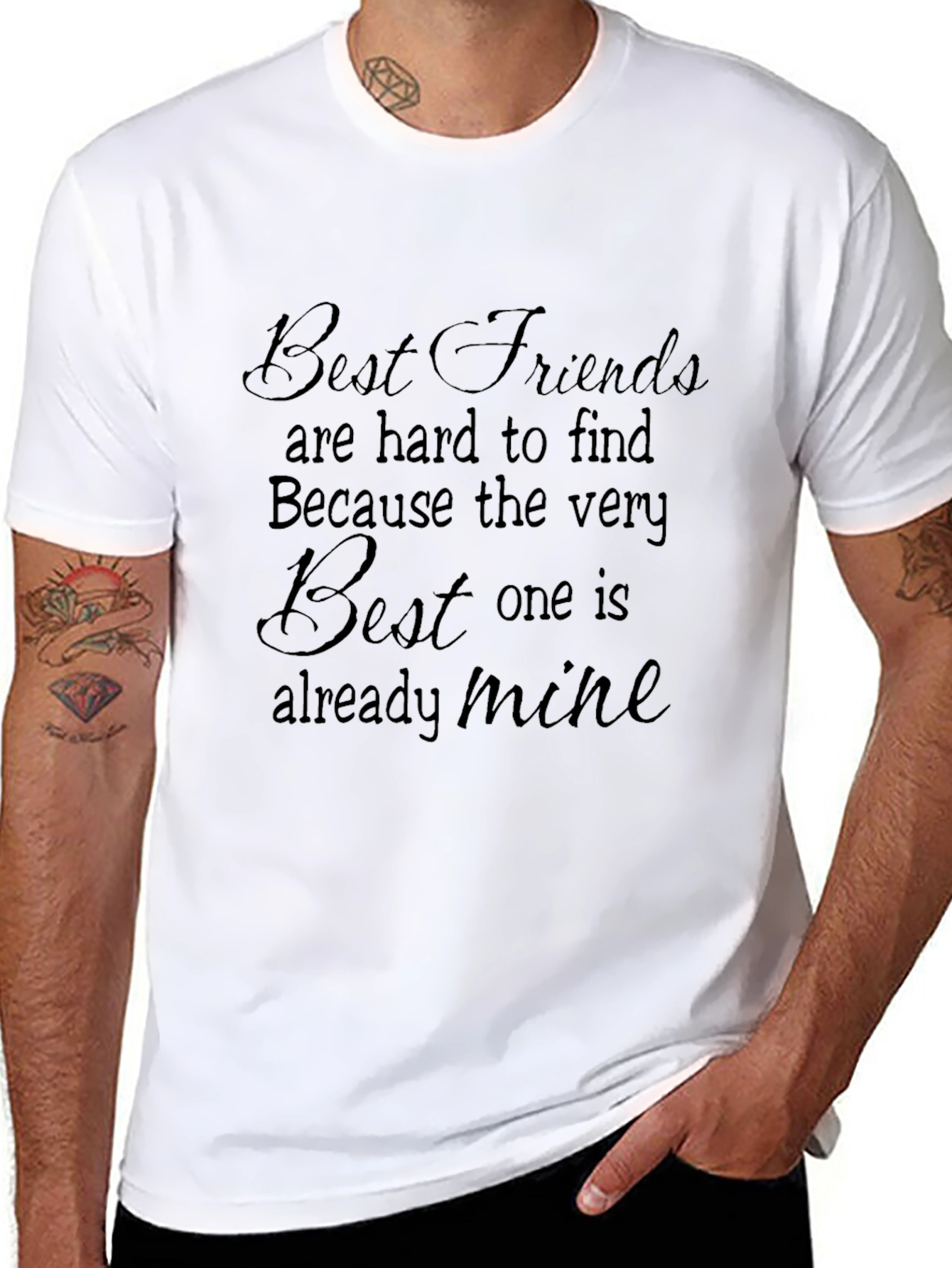 Black Best Friends T-Shirt - Already Mine view 8