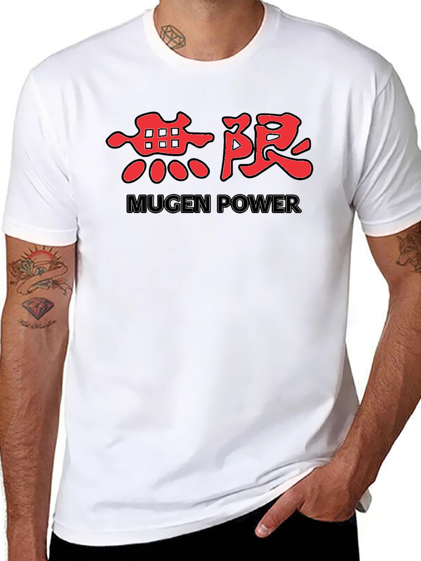Black Mugen Power Kanji T-Shirt - Black Graphic Tee view 8