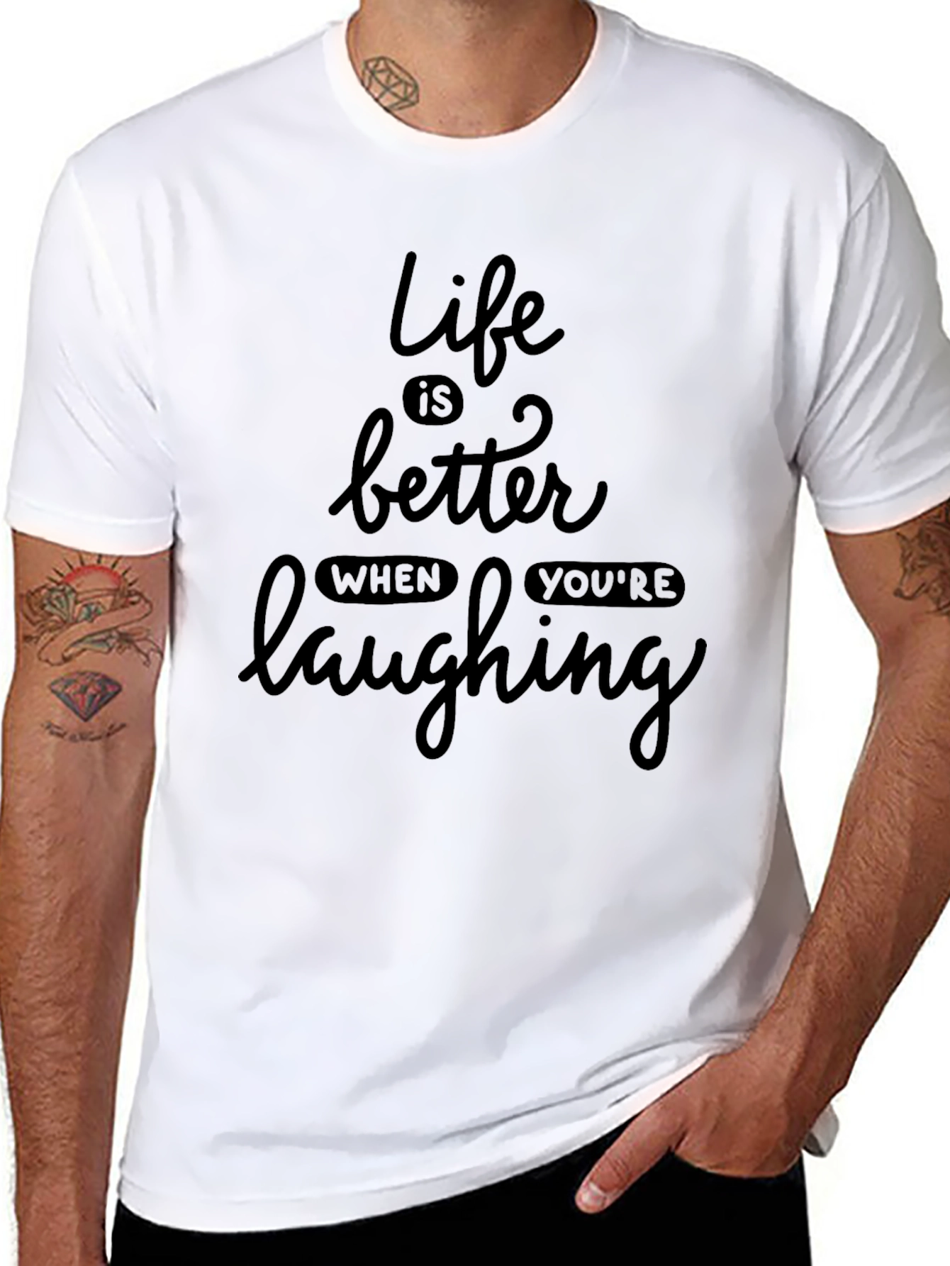 Black Life is Better Tee - Laughing T-Shirt view 8