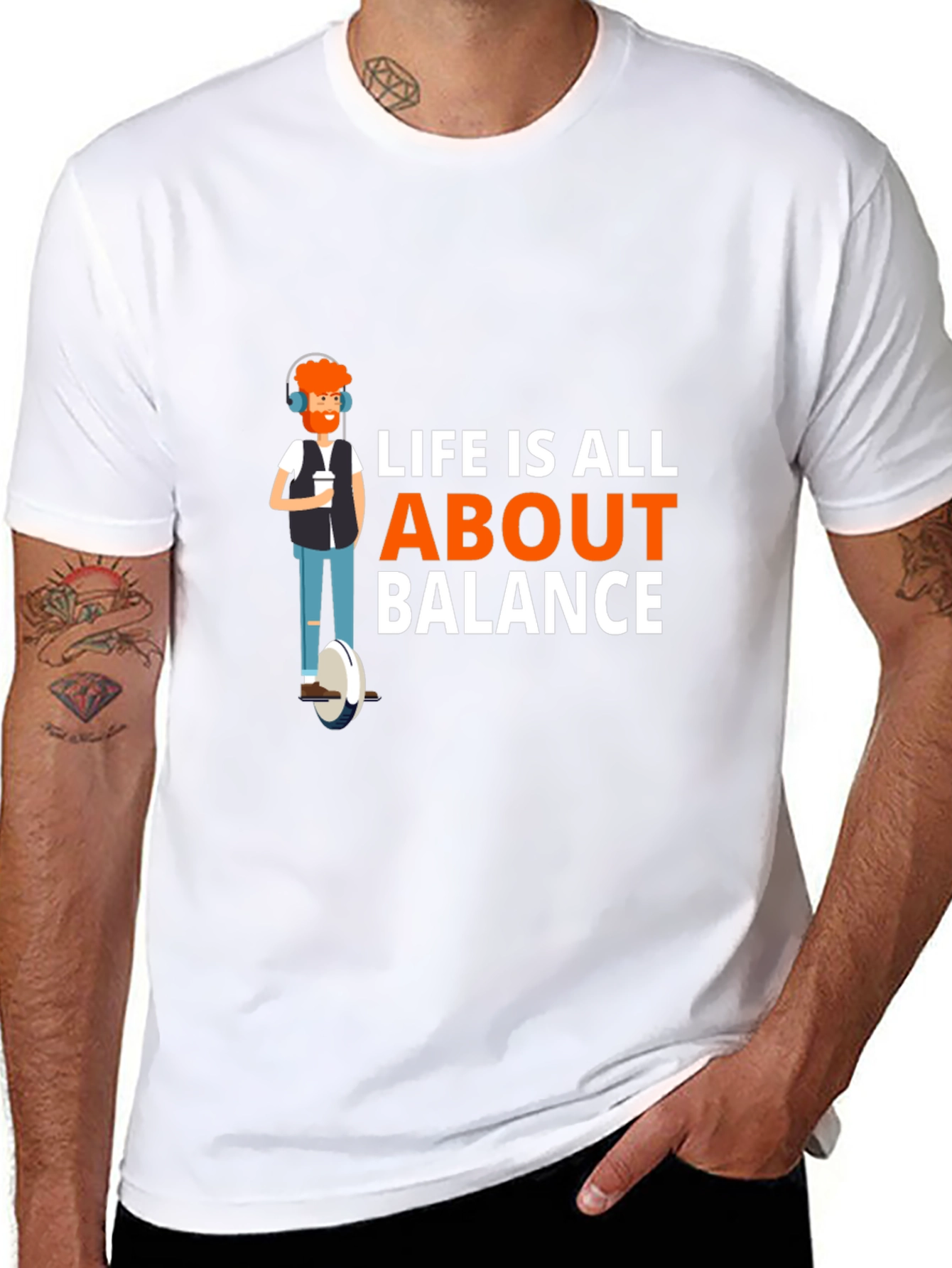 Black Life is All About Balance Graphic T-Shirt view 8