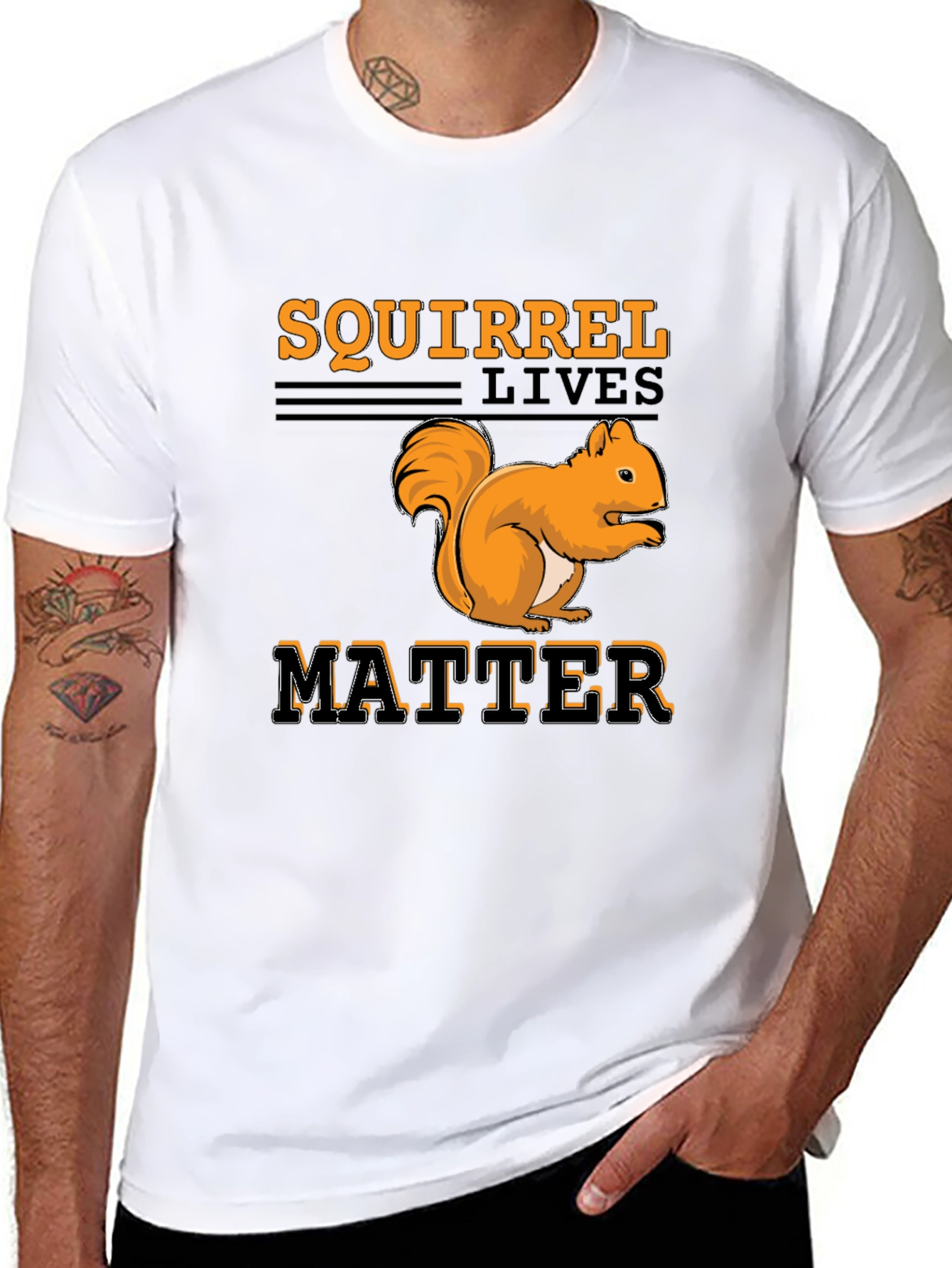 Black Squirrel Lives Matter Graphic T-Shirt view 8