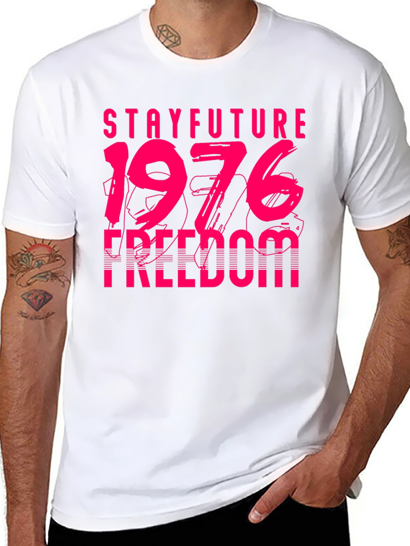 Black Stay Future 1976 Freedom Graphic Tee view 8