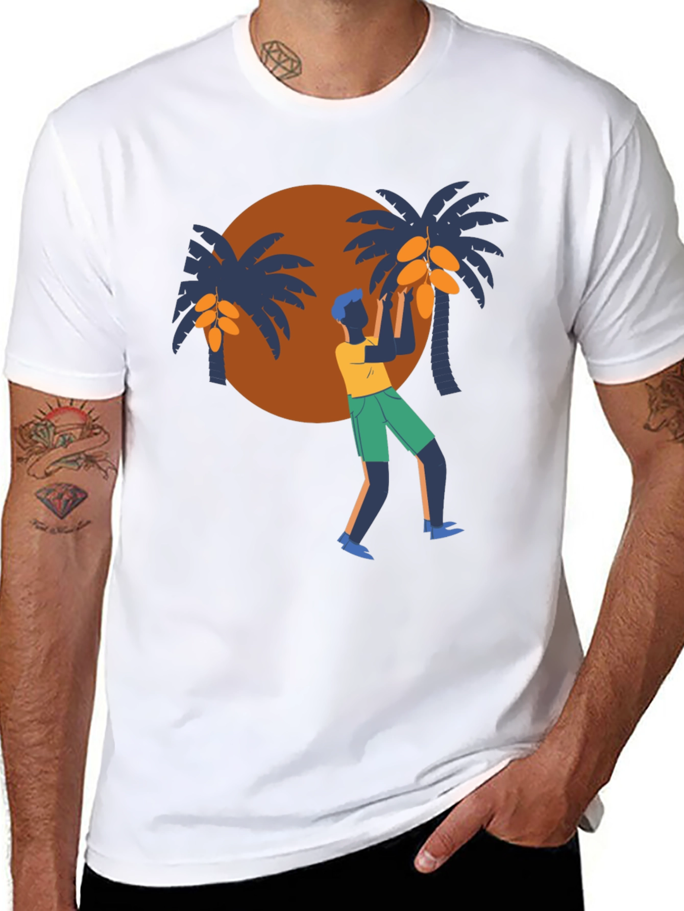 Black Tropical Harvest Black T-Shirt view 8